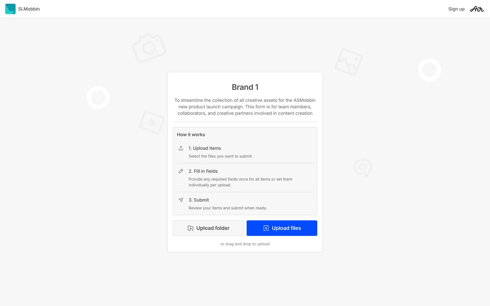 Air Web Collaboration interface screenshot 3