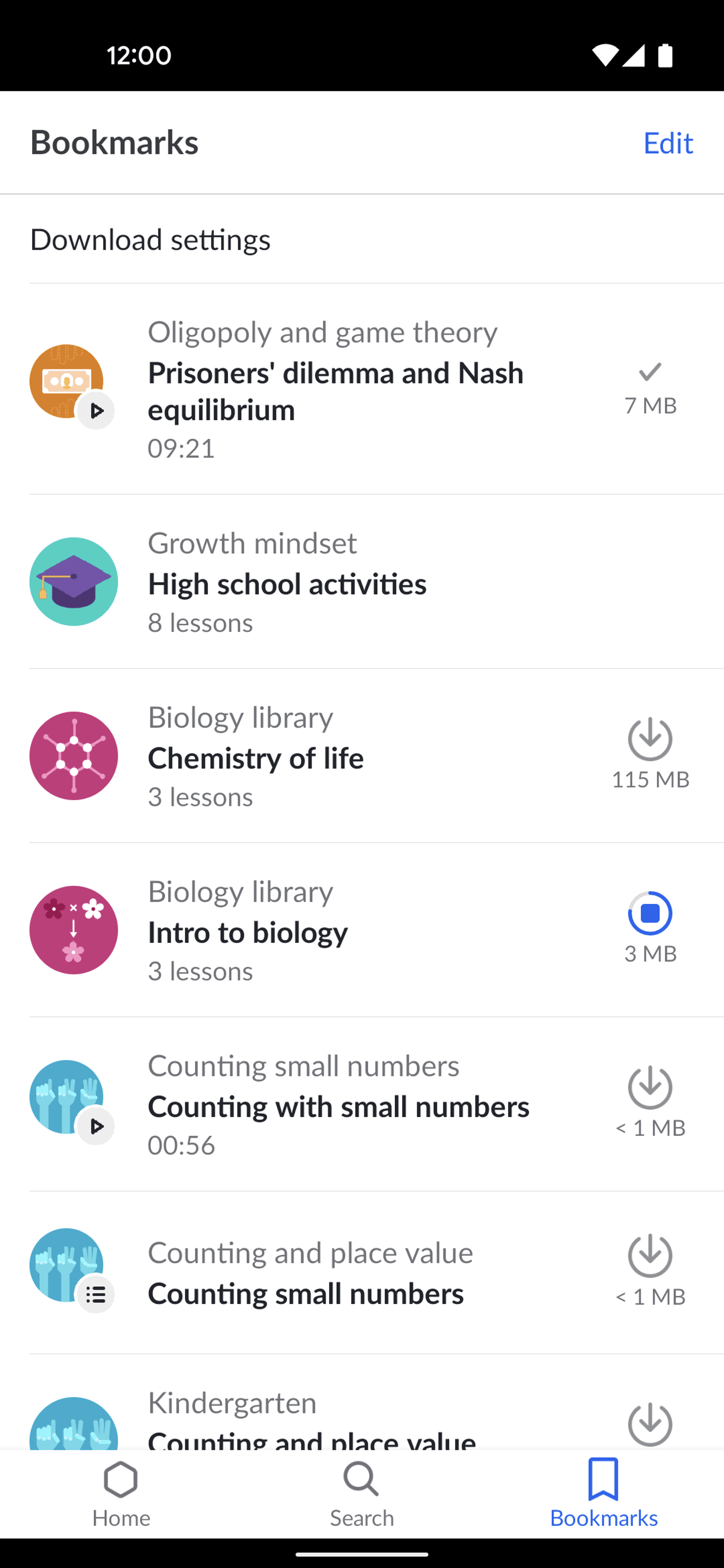 Khan Academy Android Education interface screenshot 10