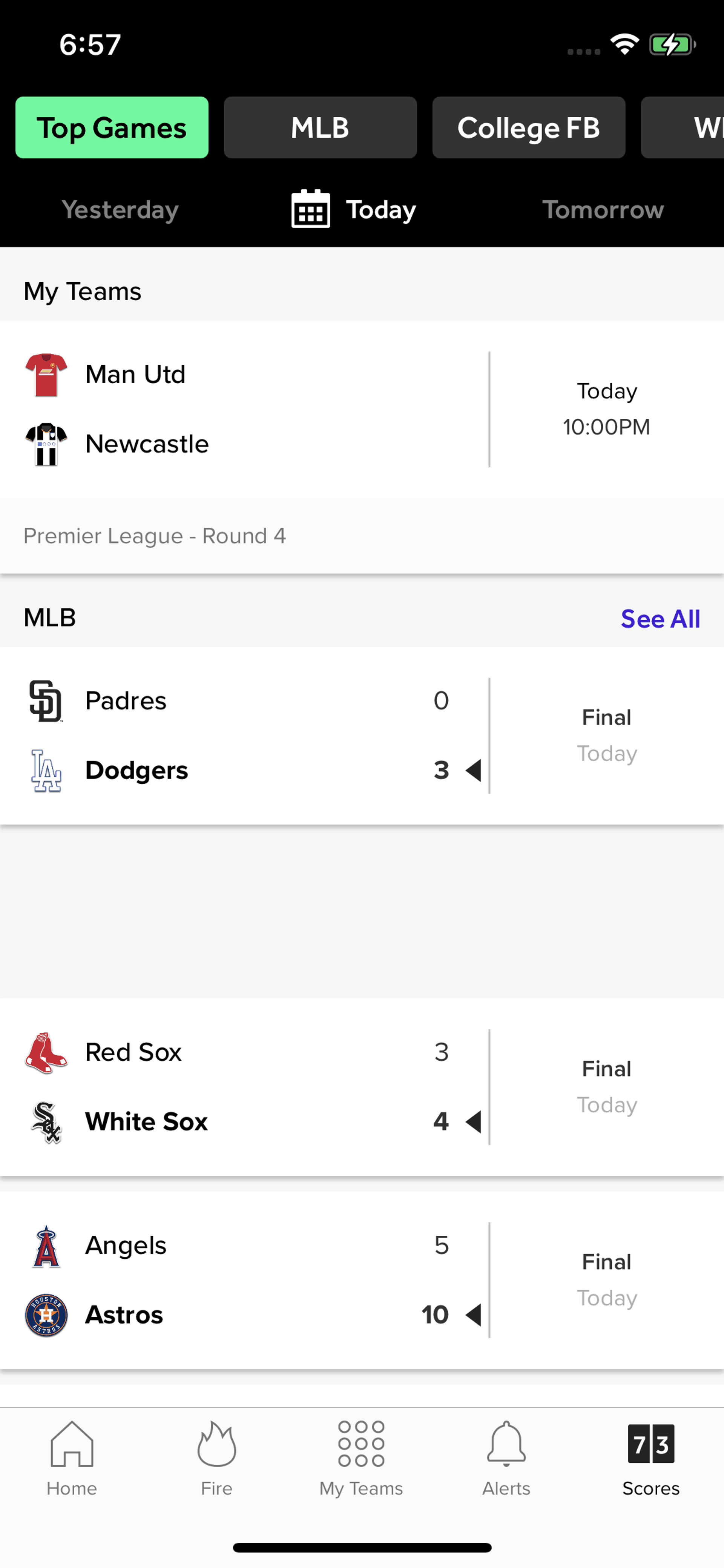 Bleacher Report iOS Sports interface screenshot 6