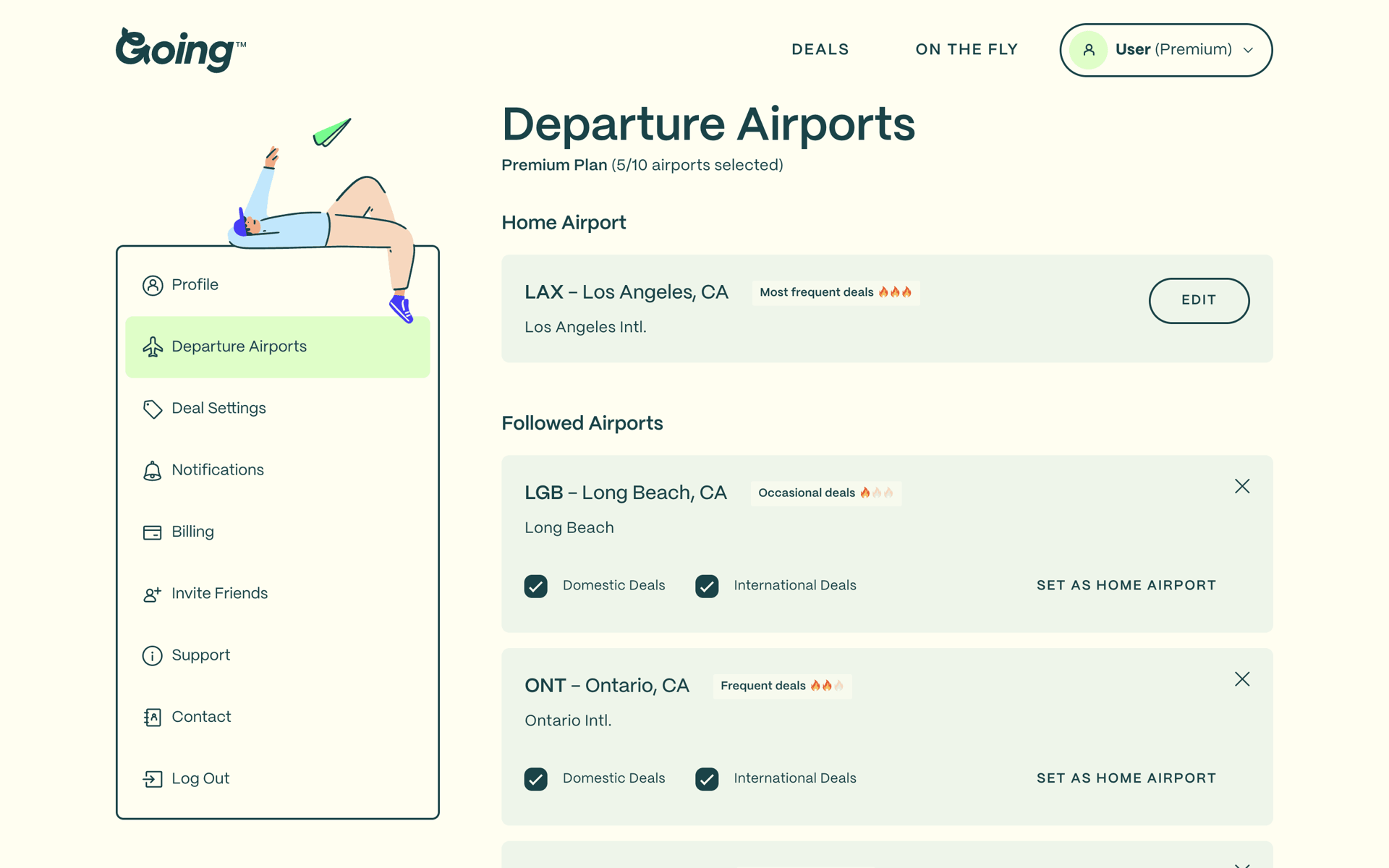 Going Web Travel & Transportation interface screenshot 2