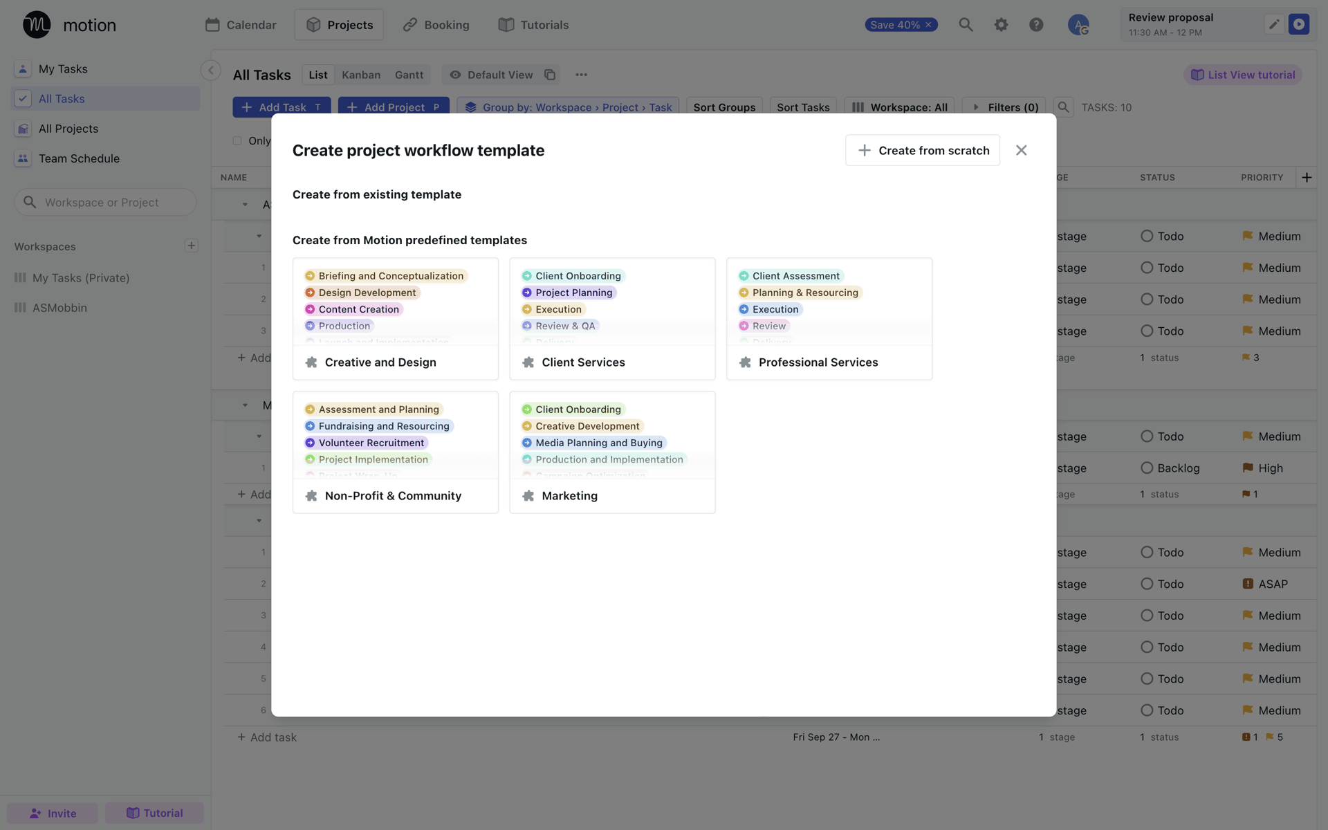 Motion Web AI interface screenshot 18