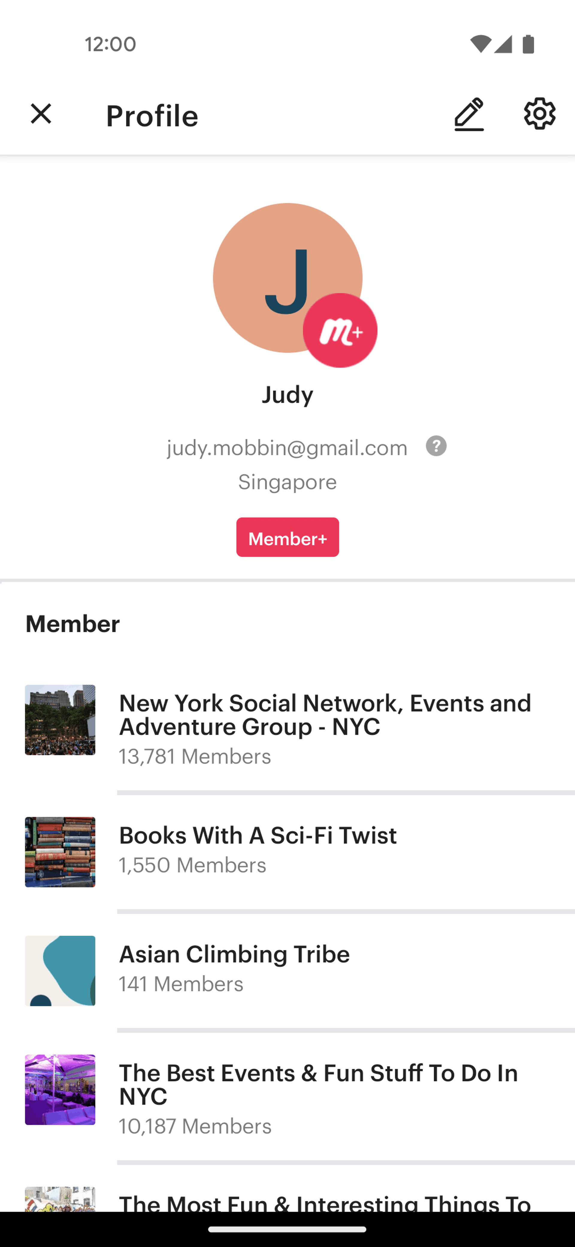 Meetup Android Social Networking interface screenshot 24