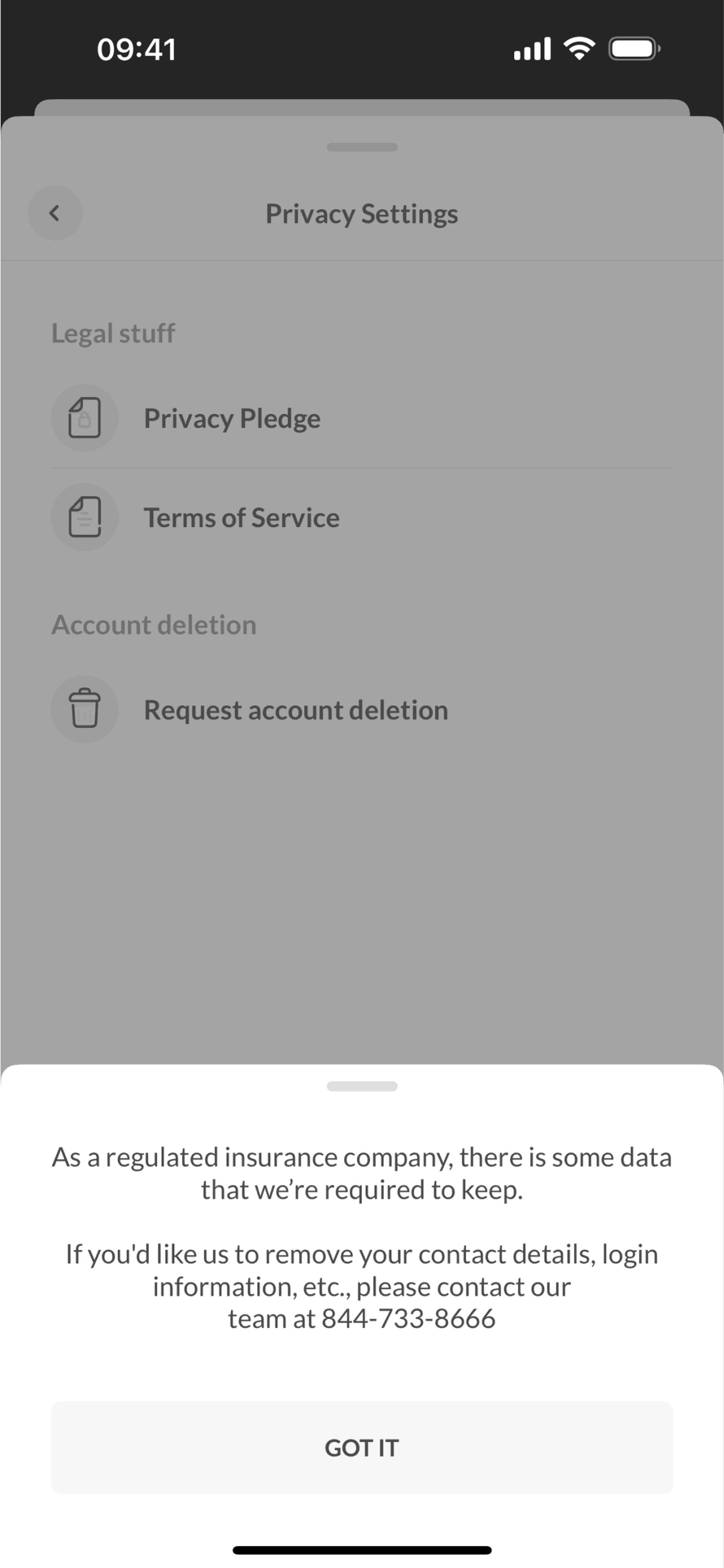 Lemonade Insurance iOS Finance interface screenshot 23
