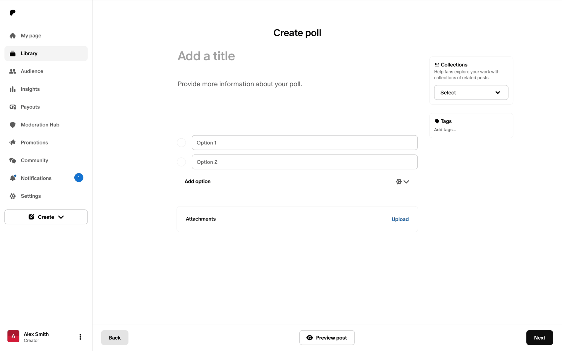 Patreon Web Social Networking interface screenshot 14