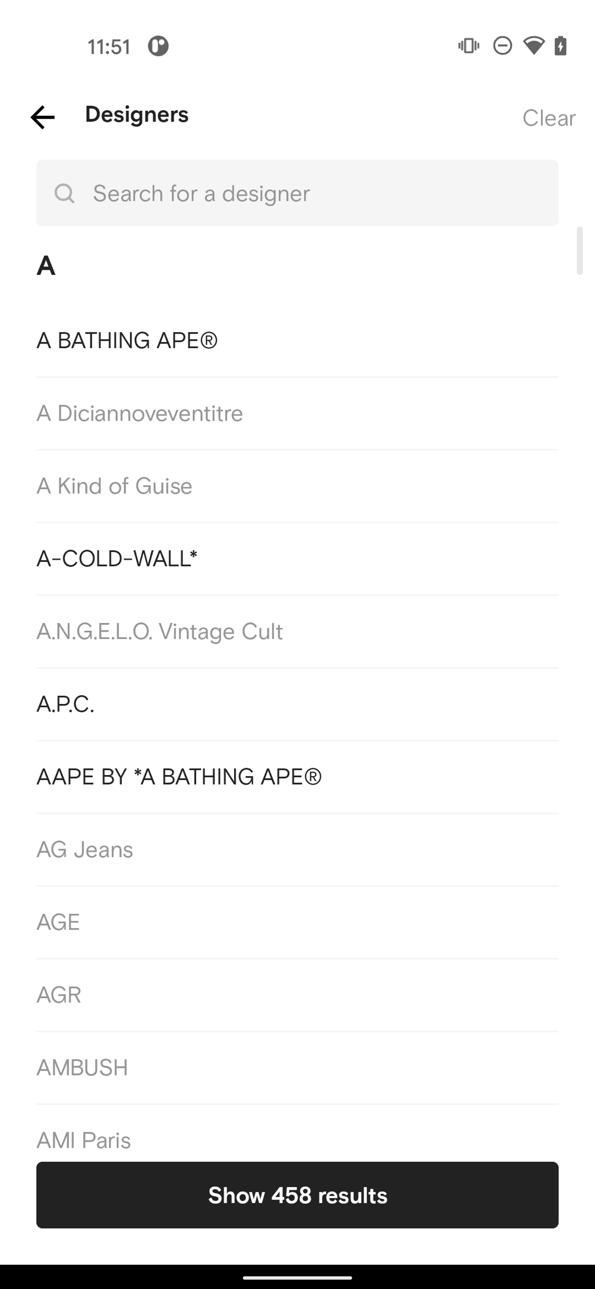 FARFETCH Android Shopping interface screenshot 17