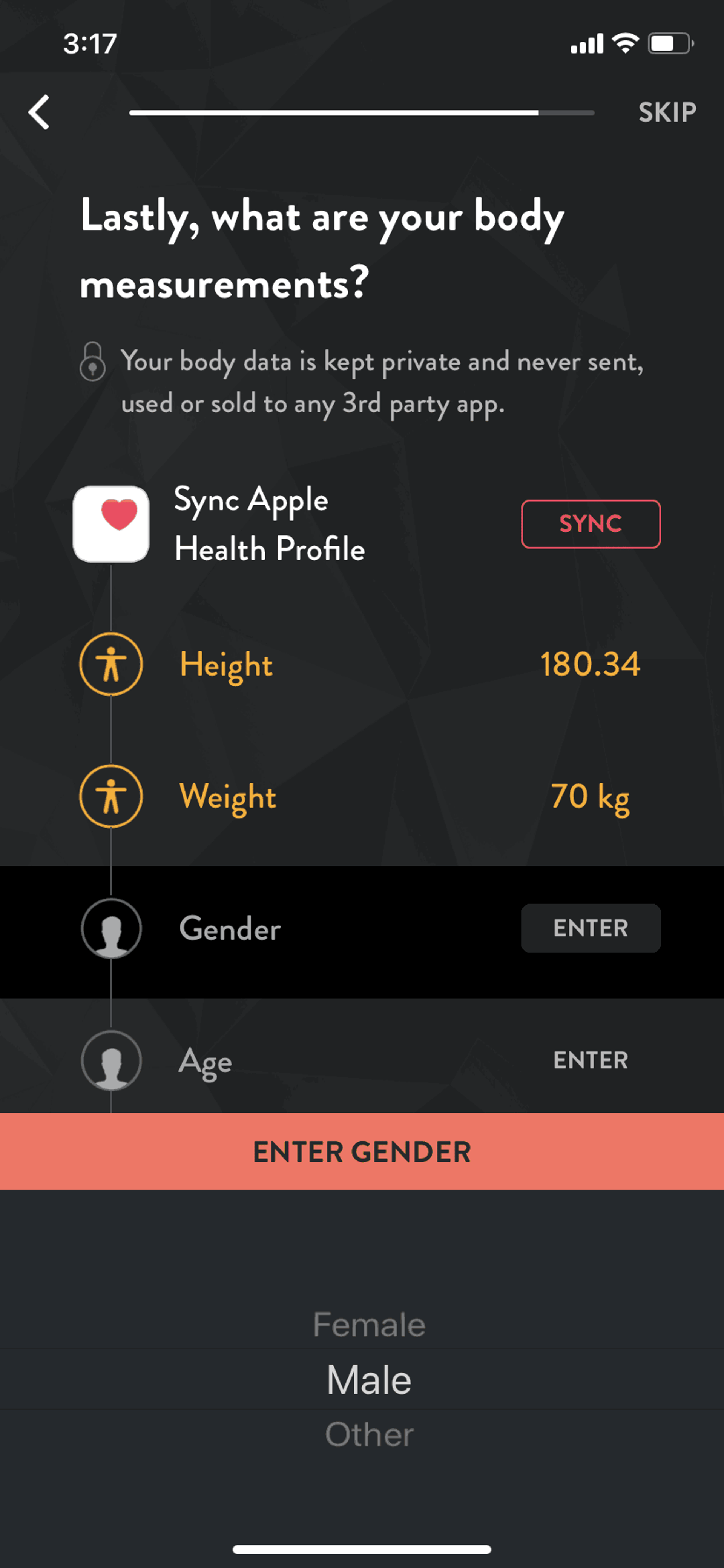 Fitbod iOS Health & Fitness interface screenshot 18