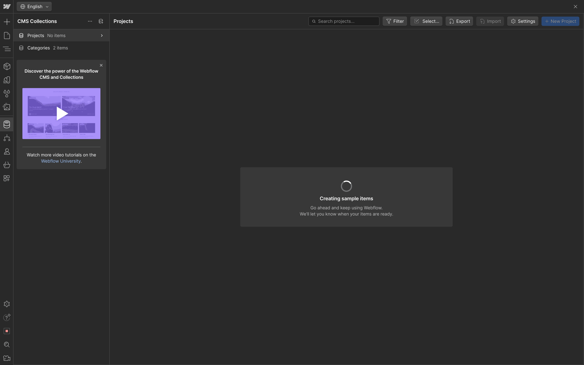 Webflow Web Productivity interface screenshot 16