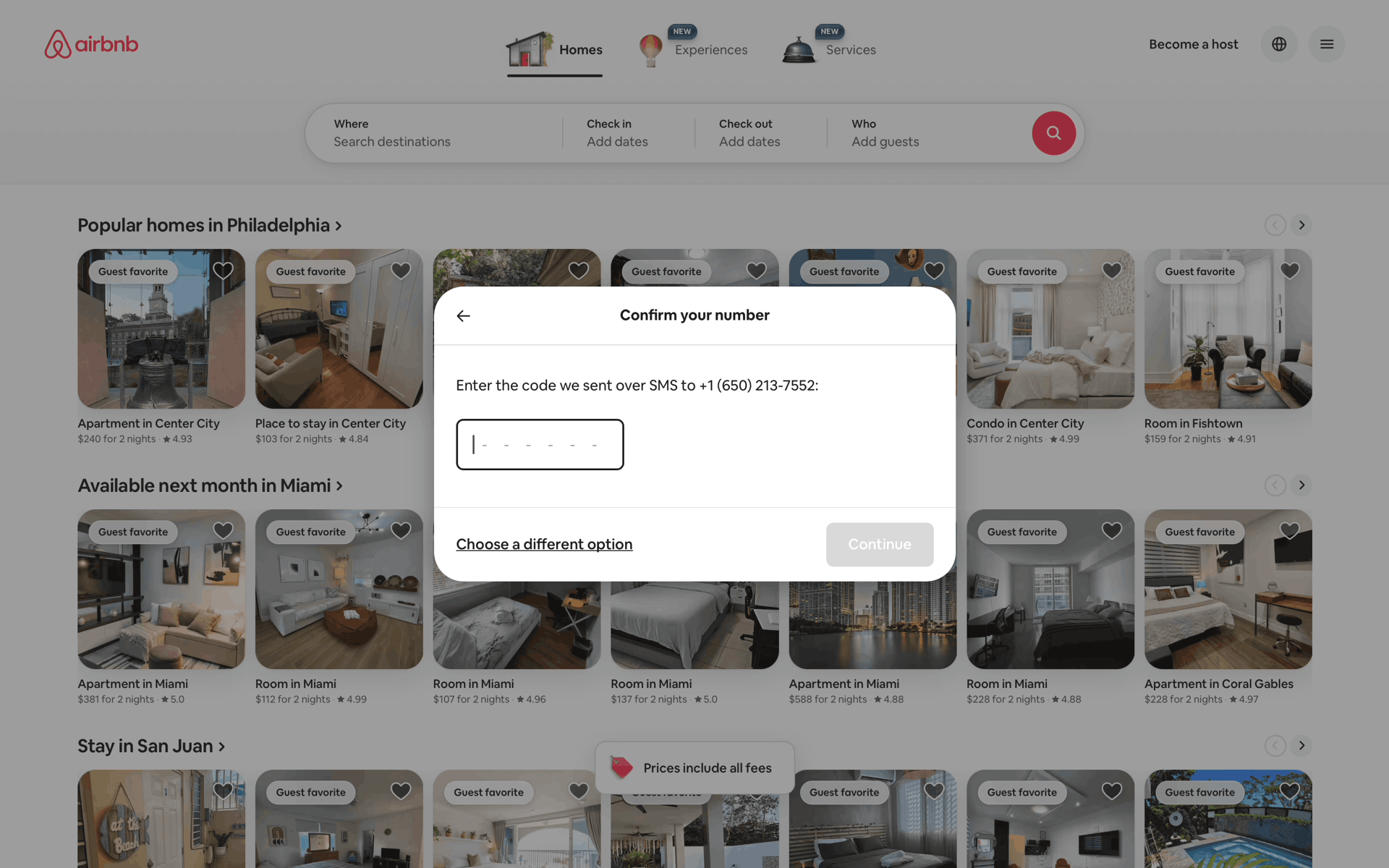 Onboarding on Airbnb (web) screen 9