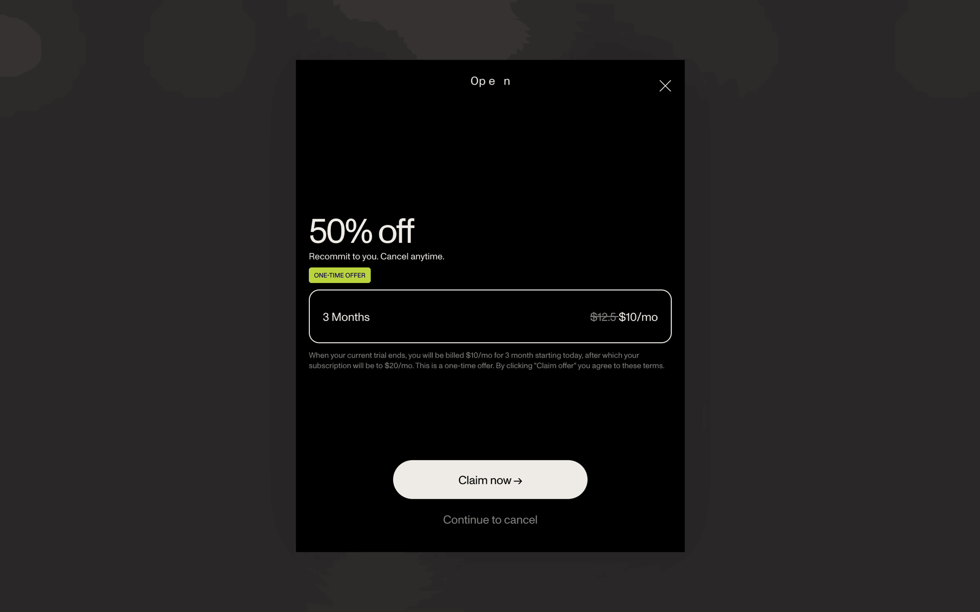Open Web Health & Fitness interface screenshot 3