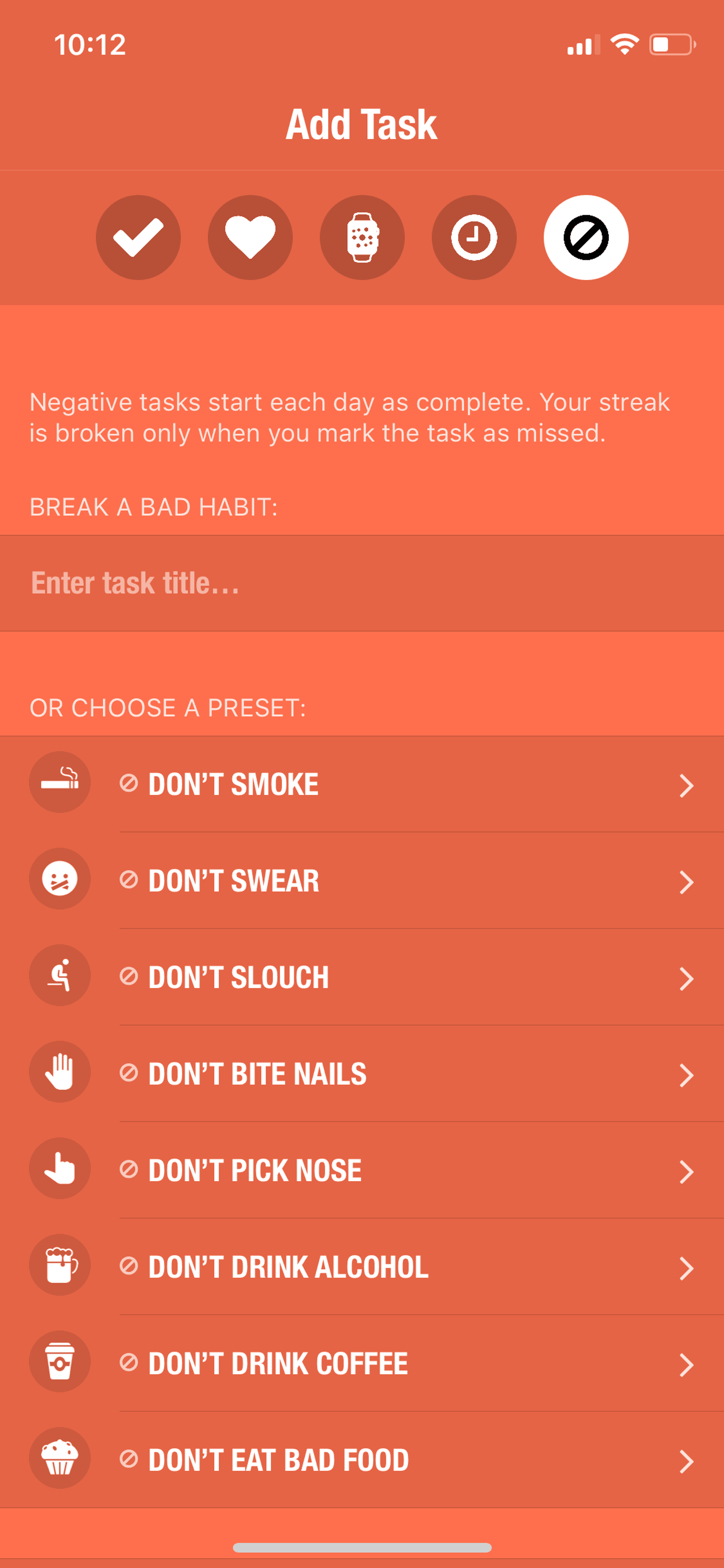 Streaks iOS Productivity interface screenshot 11