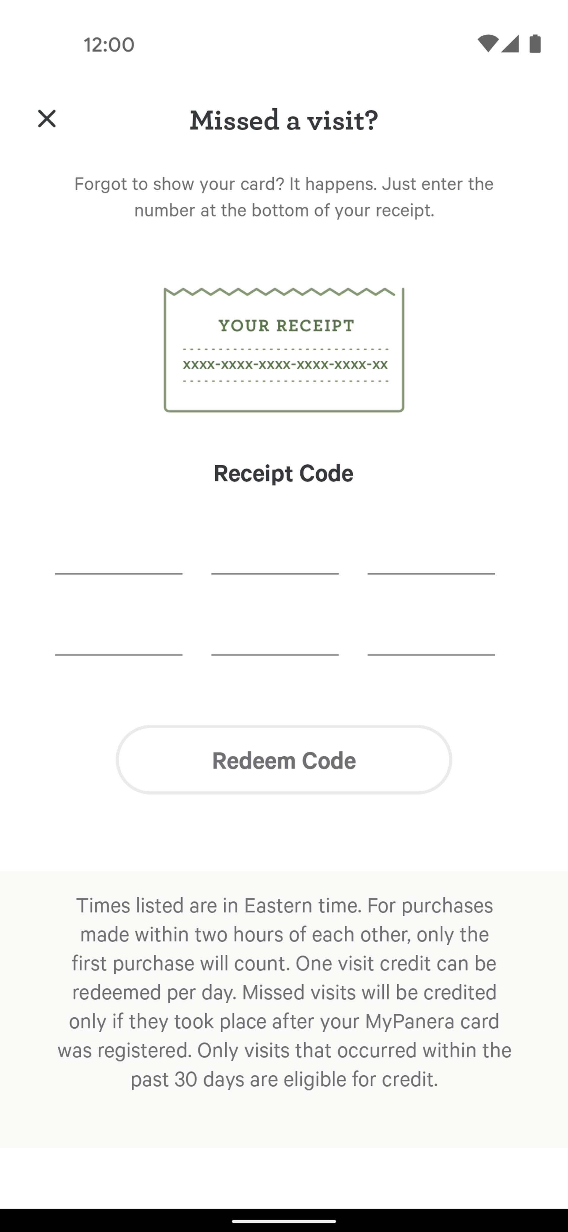 Panera Bread Android Food & Drink interface screenshot 11