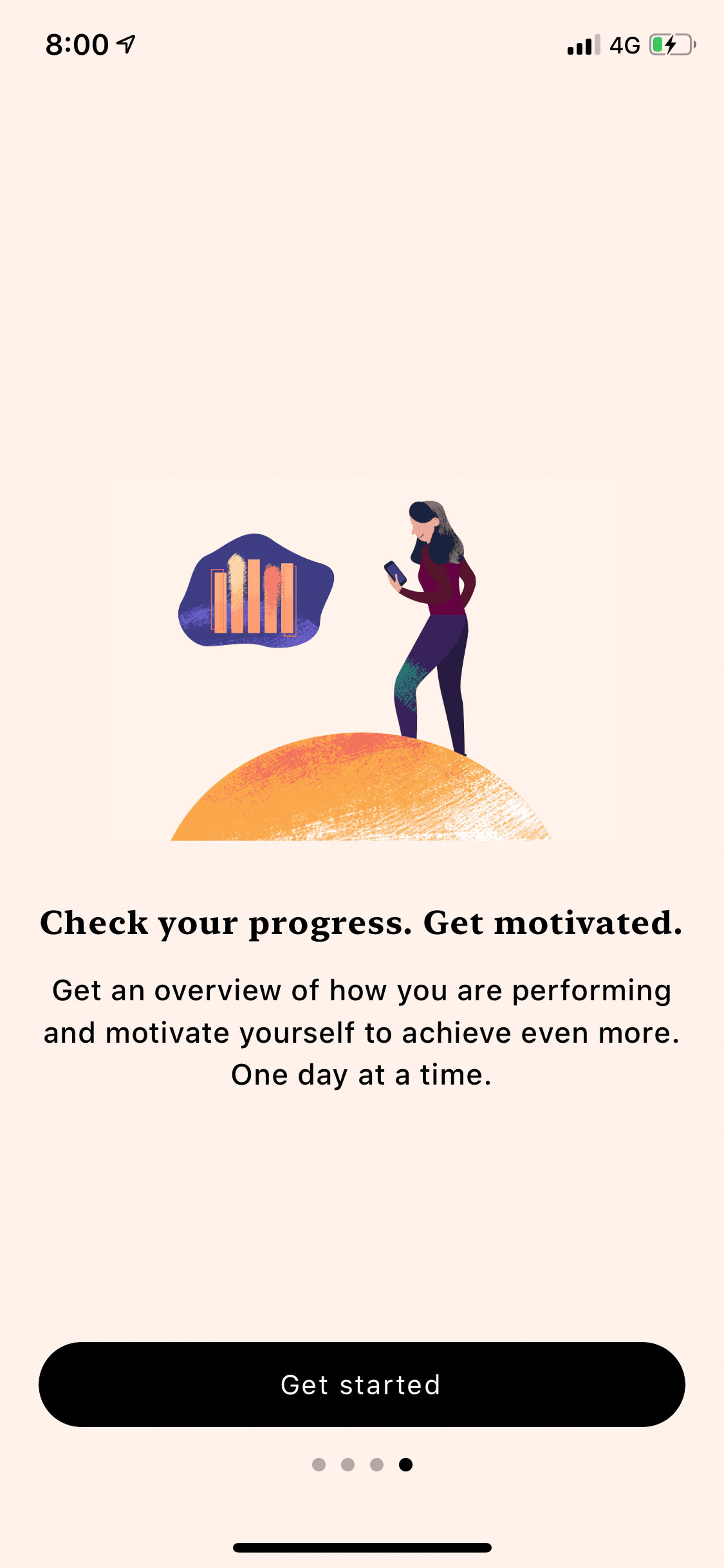 Tangerine iOS Health & Fitness interface screenshot 5