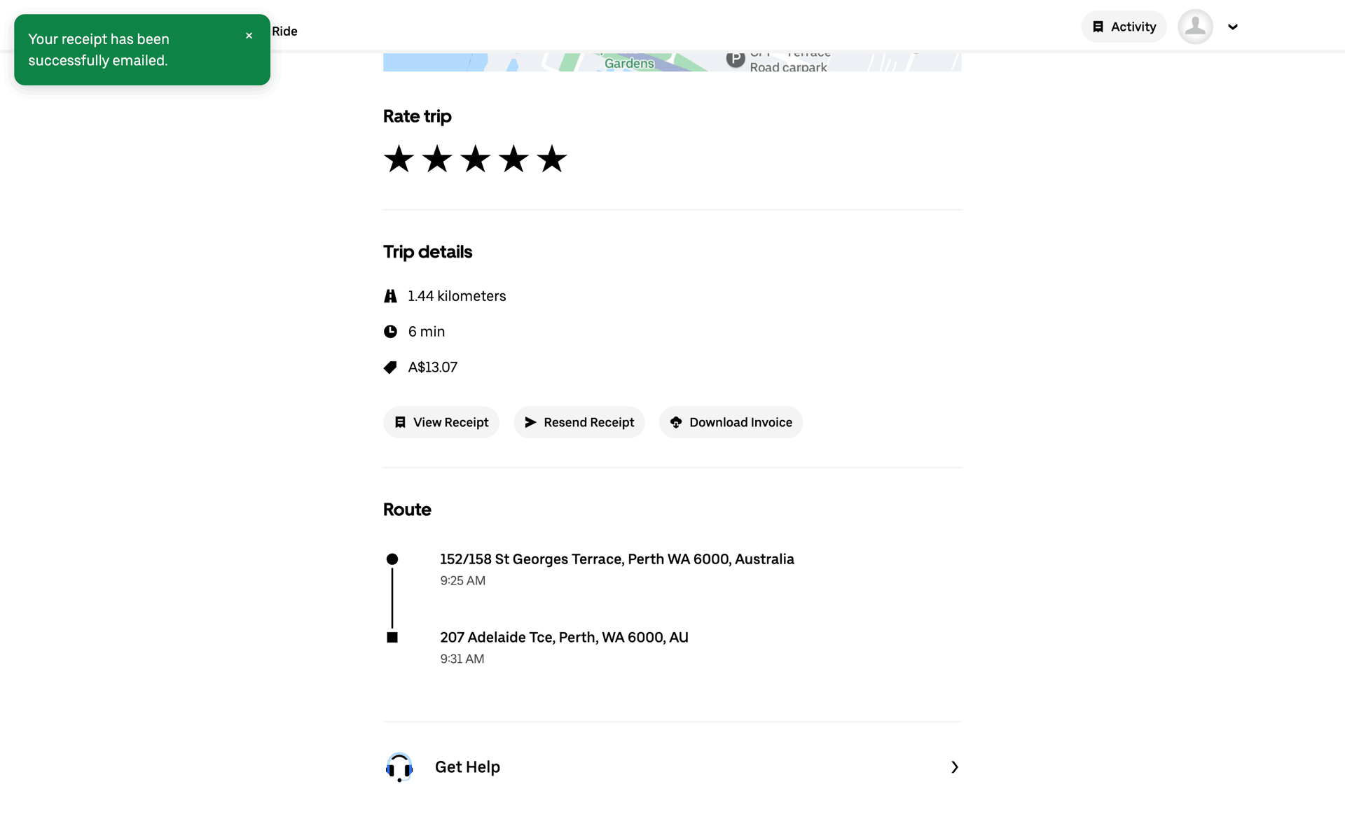 Uber Web Travel & Transportation interface screenshot 14