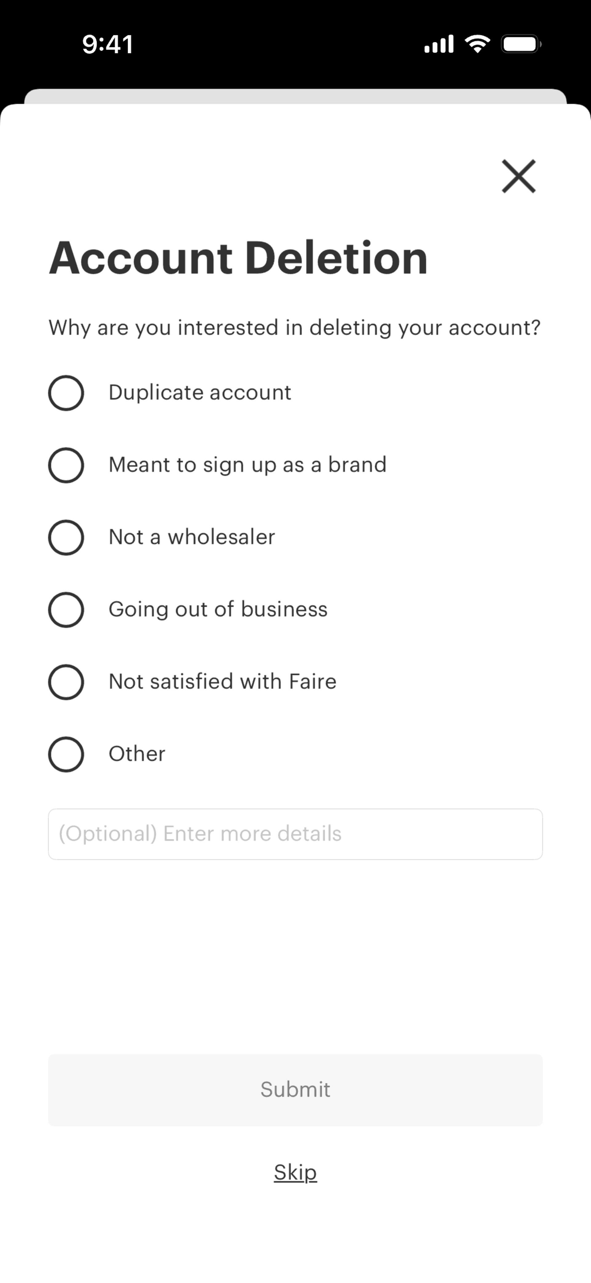 Faire Wholesale iOS Shopping interface screenshot 19