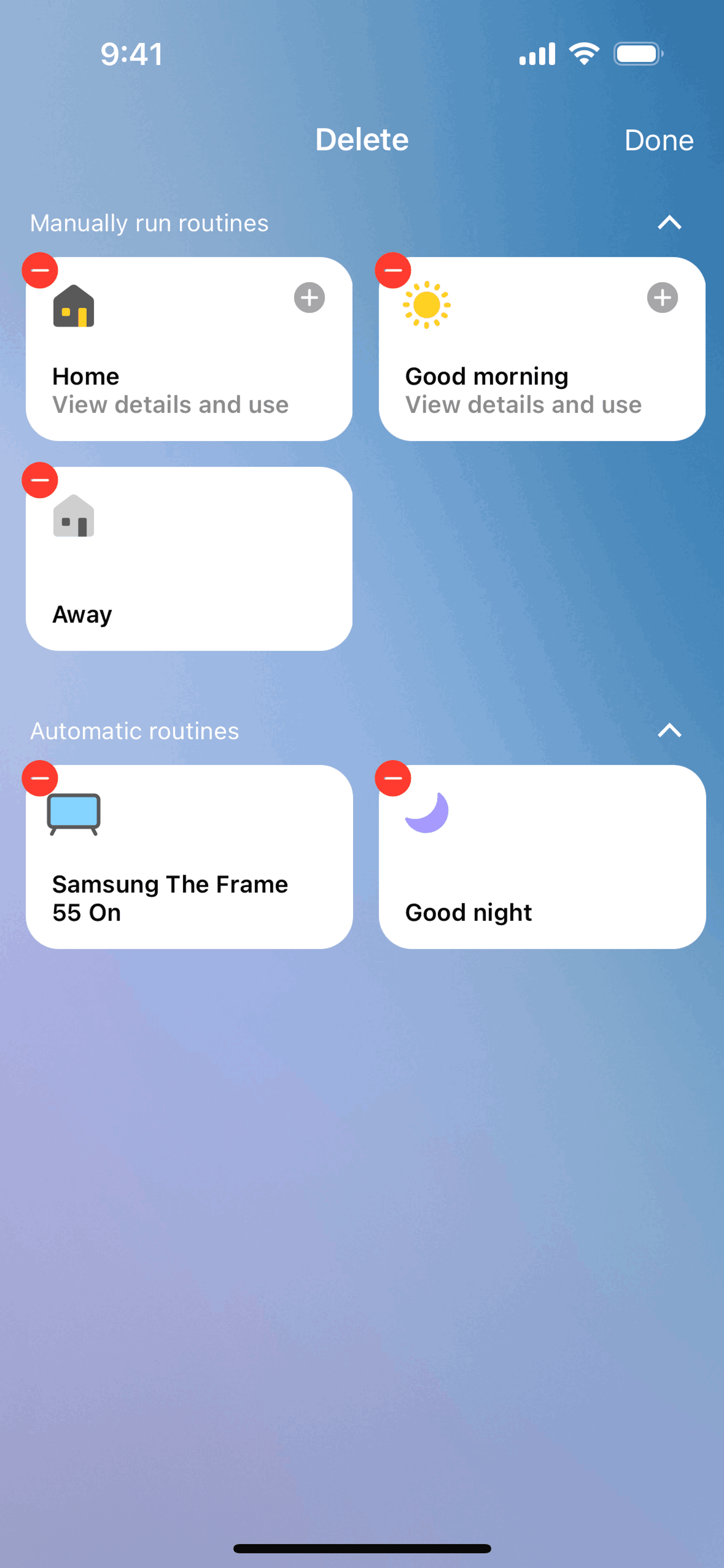 SmartThings iOS Productivity interface screenshot 10