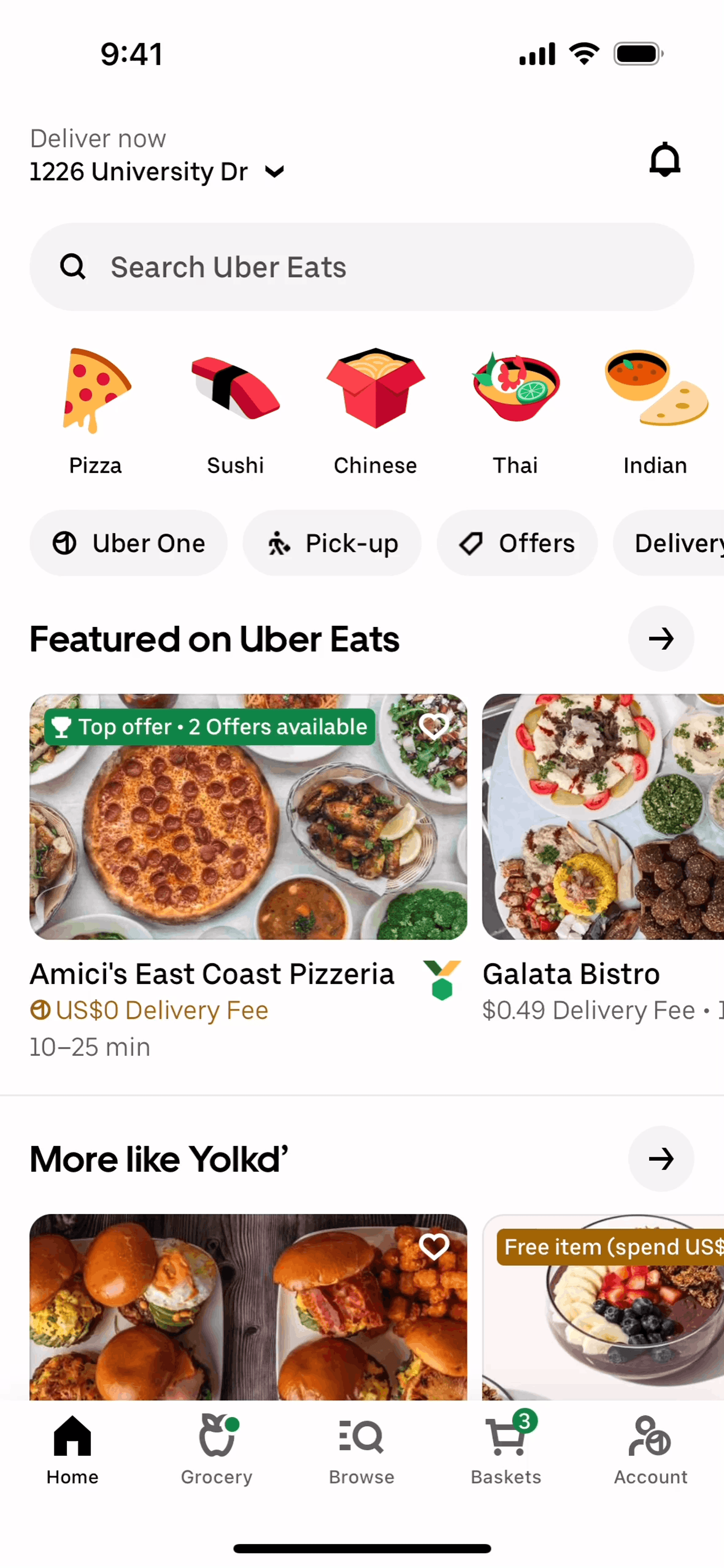 Uber Eats iOS Food & Drink interface screenshot 4