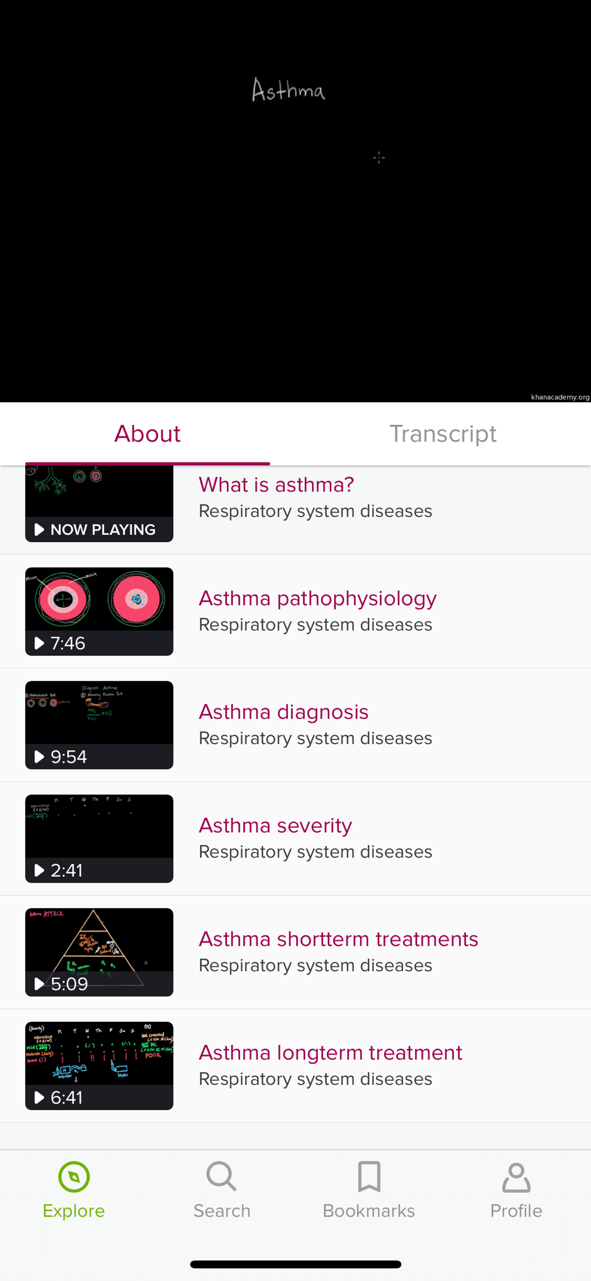 Khan Academy iOS Education interface screenshot 5