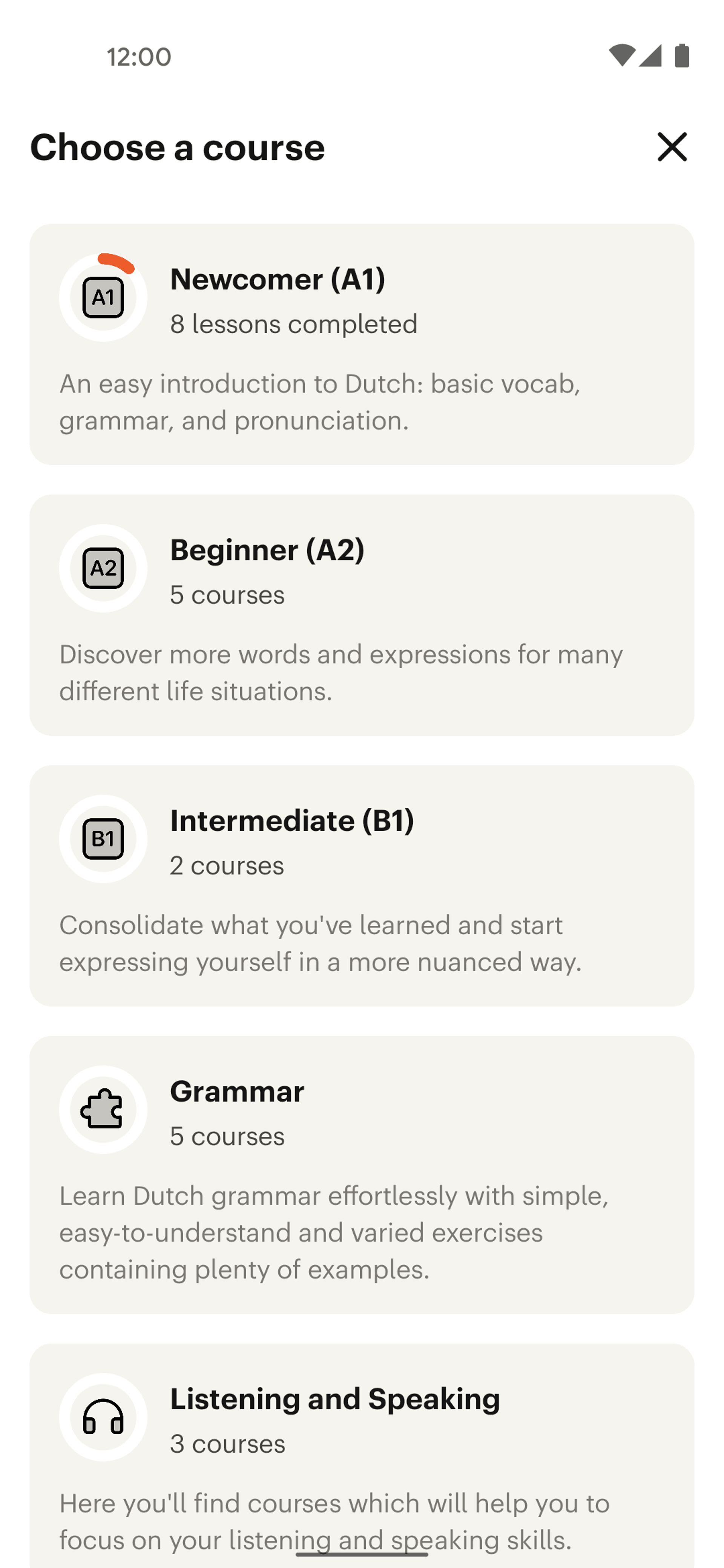 Babbel Android Education interface screenshot 16