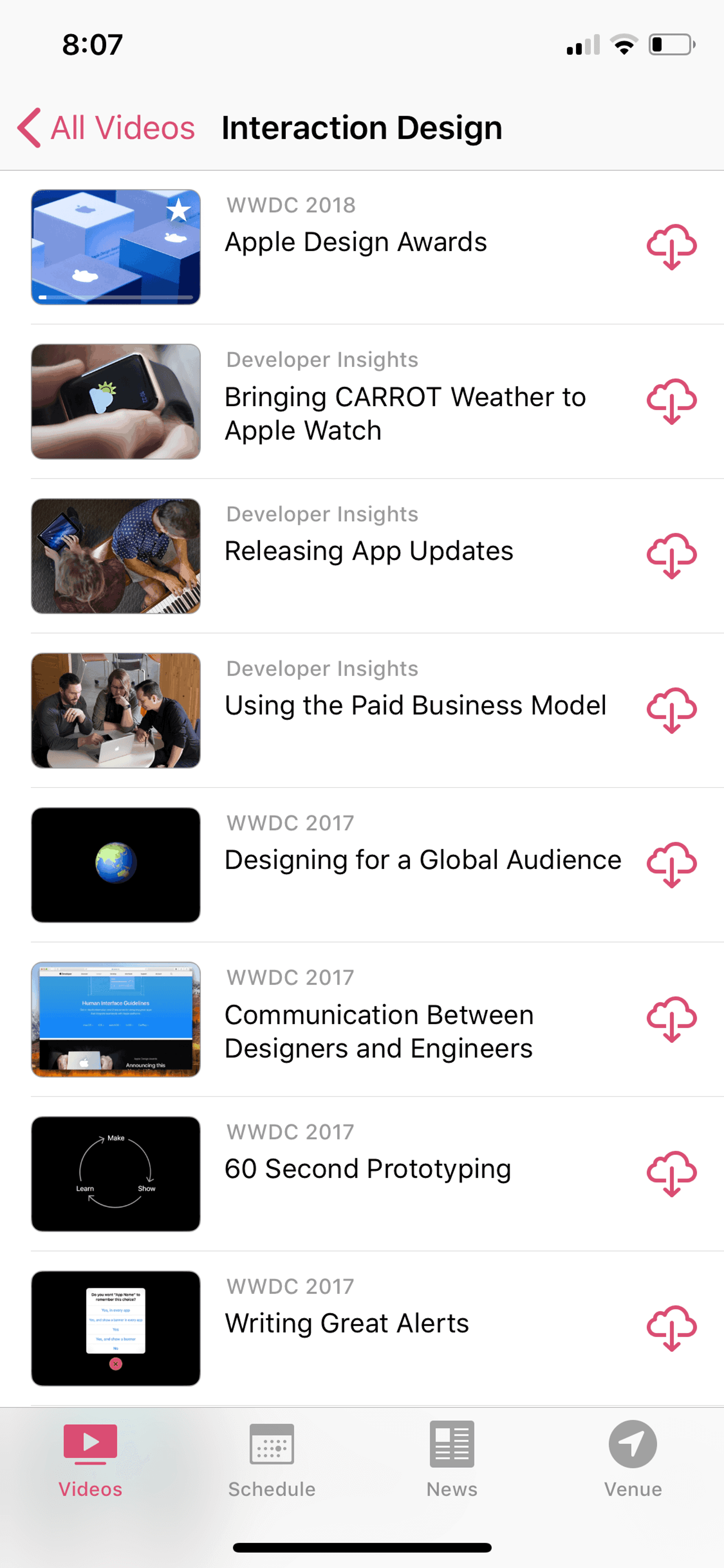 WWDC iOS Reference interface screenshot 13