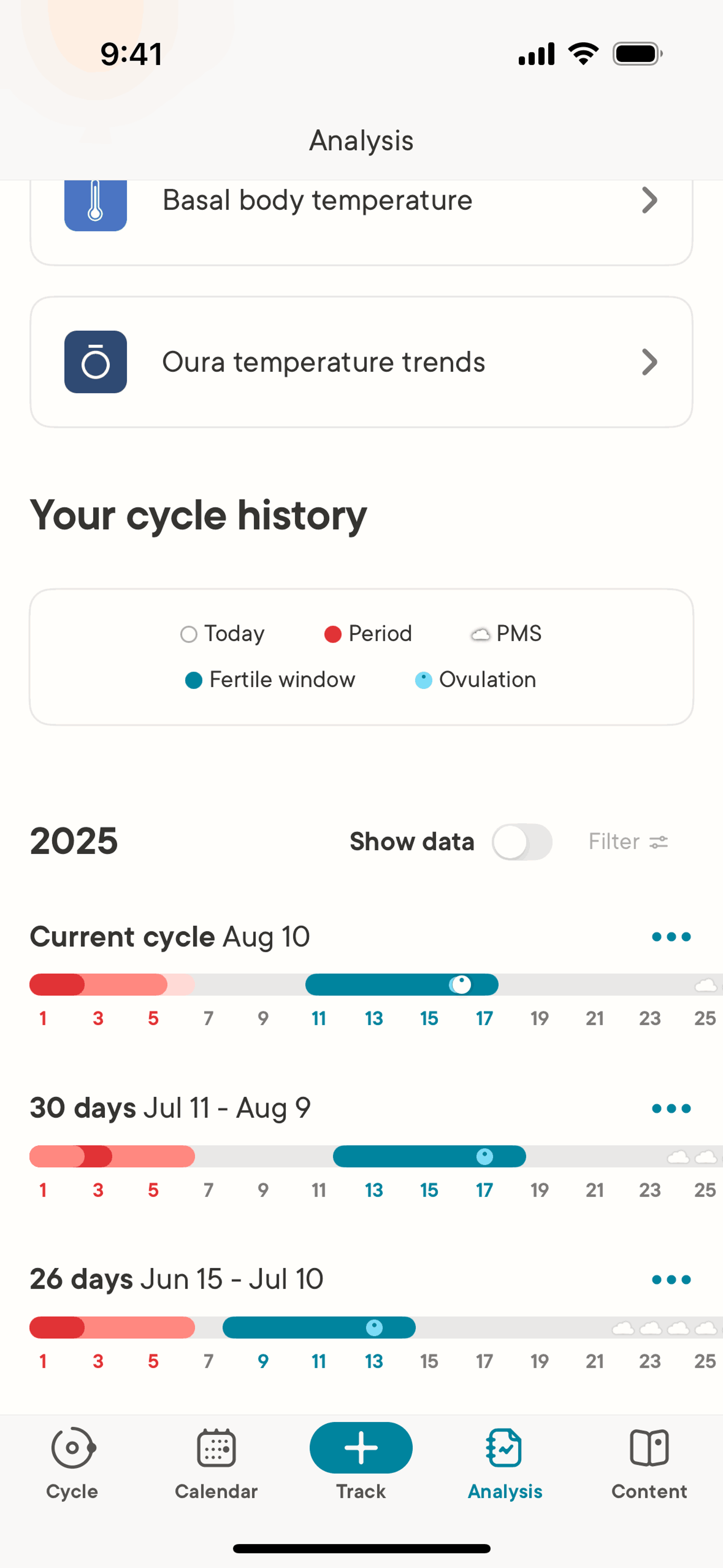 Clue iOS Health & Fitness interface screenshot 22