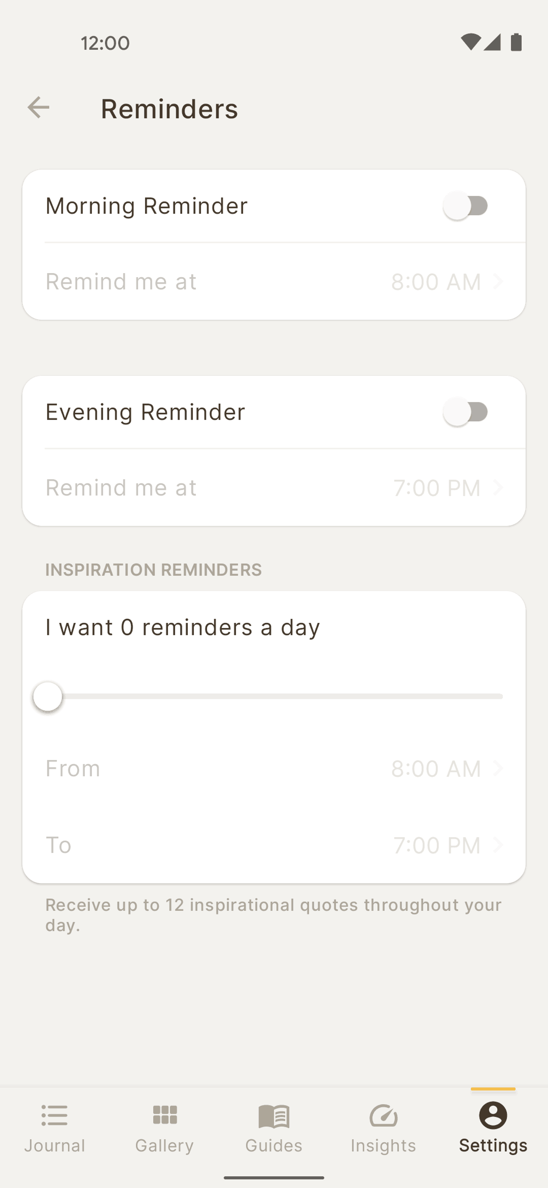 5 Minute Journal Android Health & Fitness interface screenshot 12