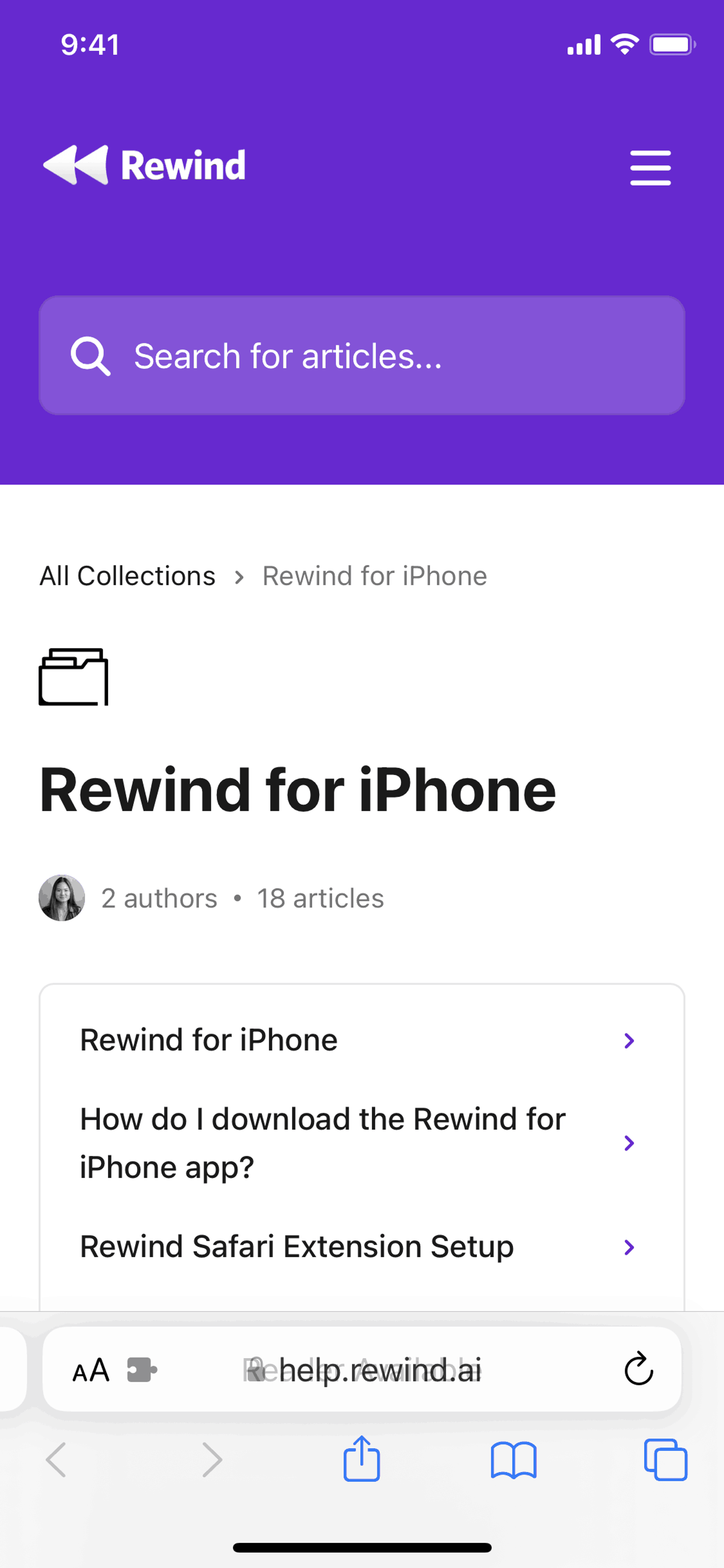 Rewind iOS AI interface screenshot 11