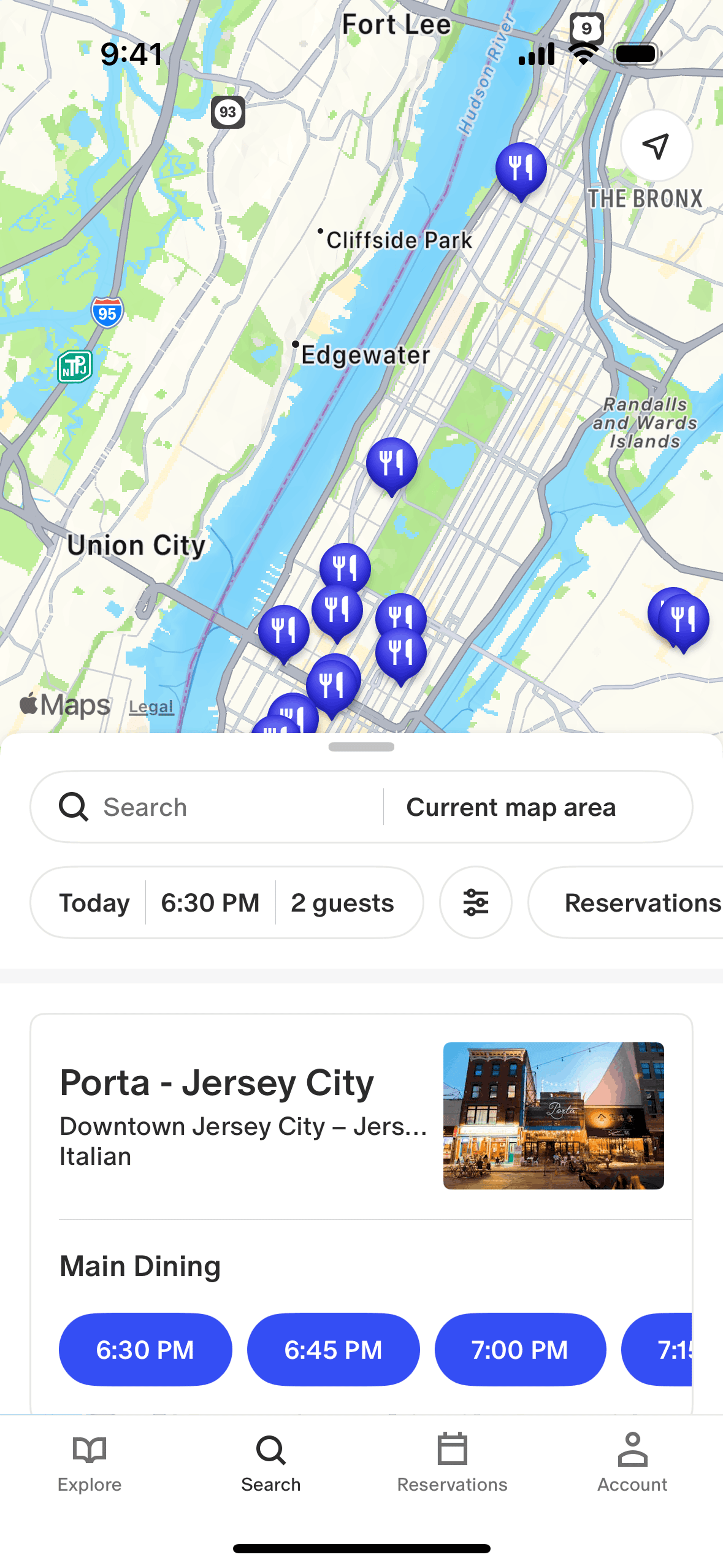 Tock iOS Food & Drink interface screenshot 10