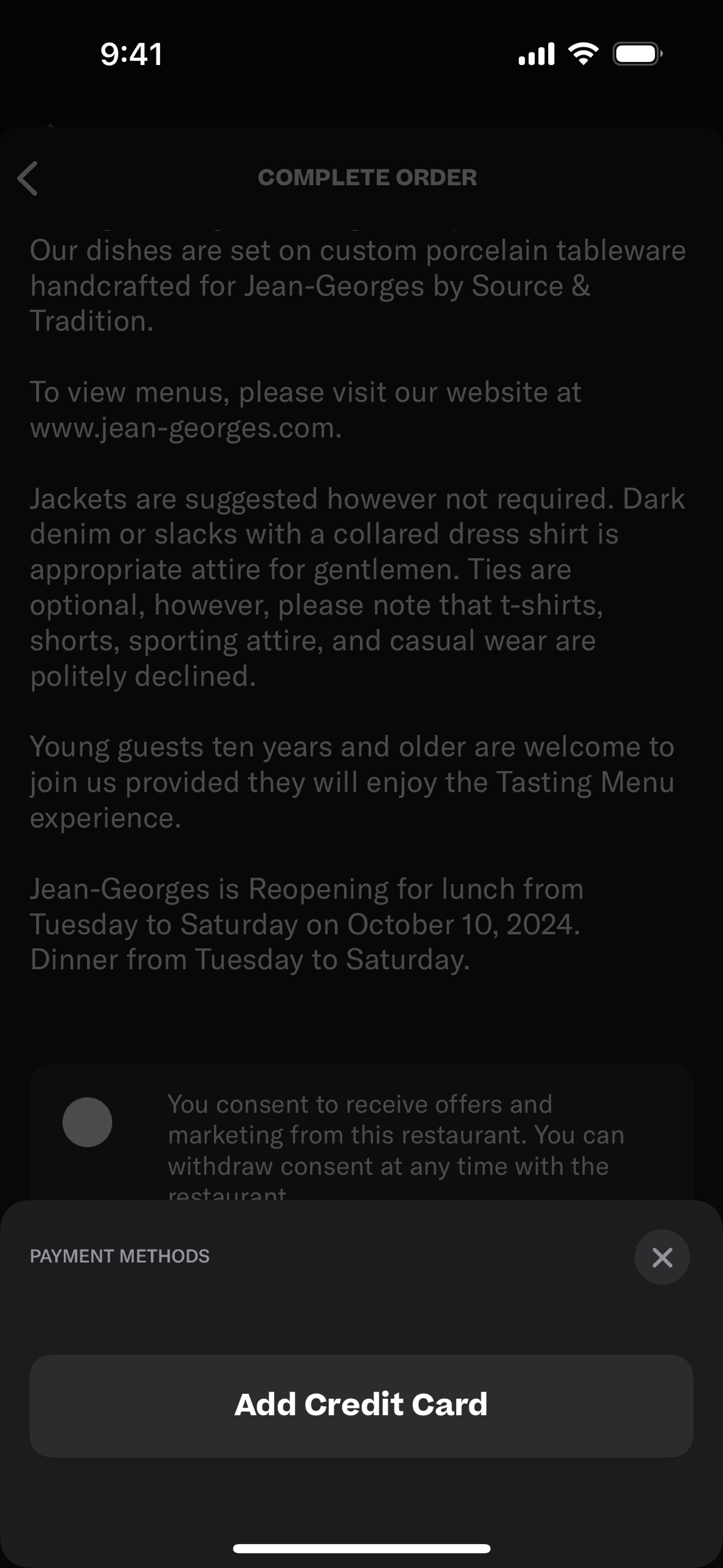 Resy iOS Food & Drink interface screenshot 6