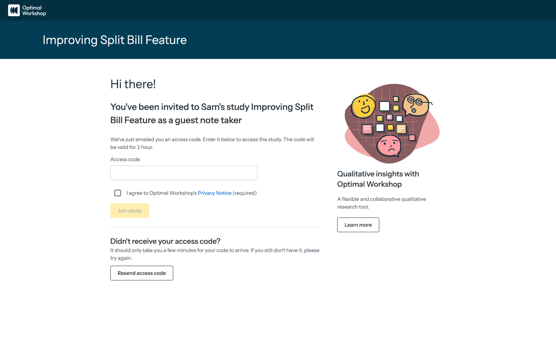 Optimal Workshop Web Business interface screenshot 6