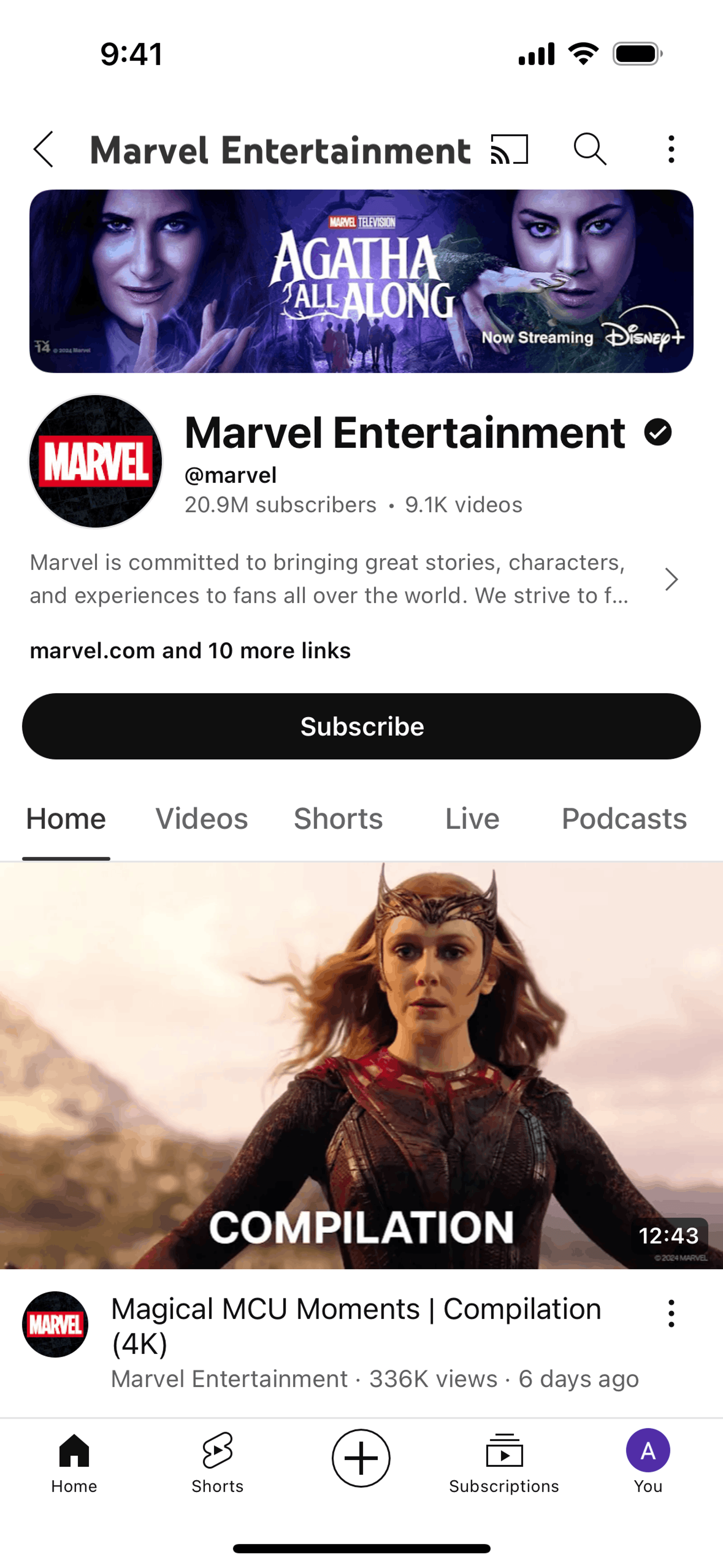 YouTube iOS Photo & Video interface screenshot 9
