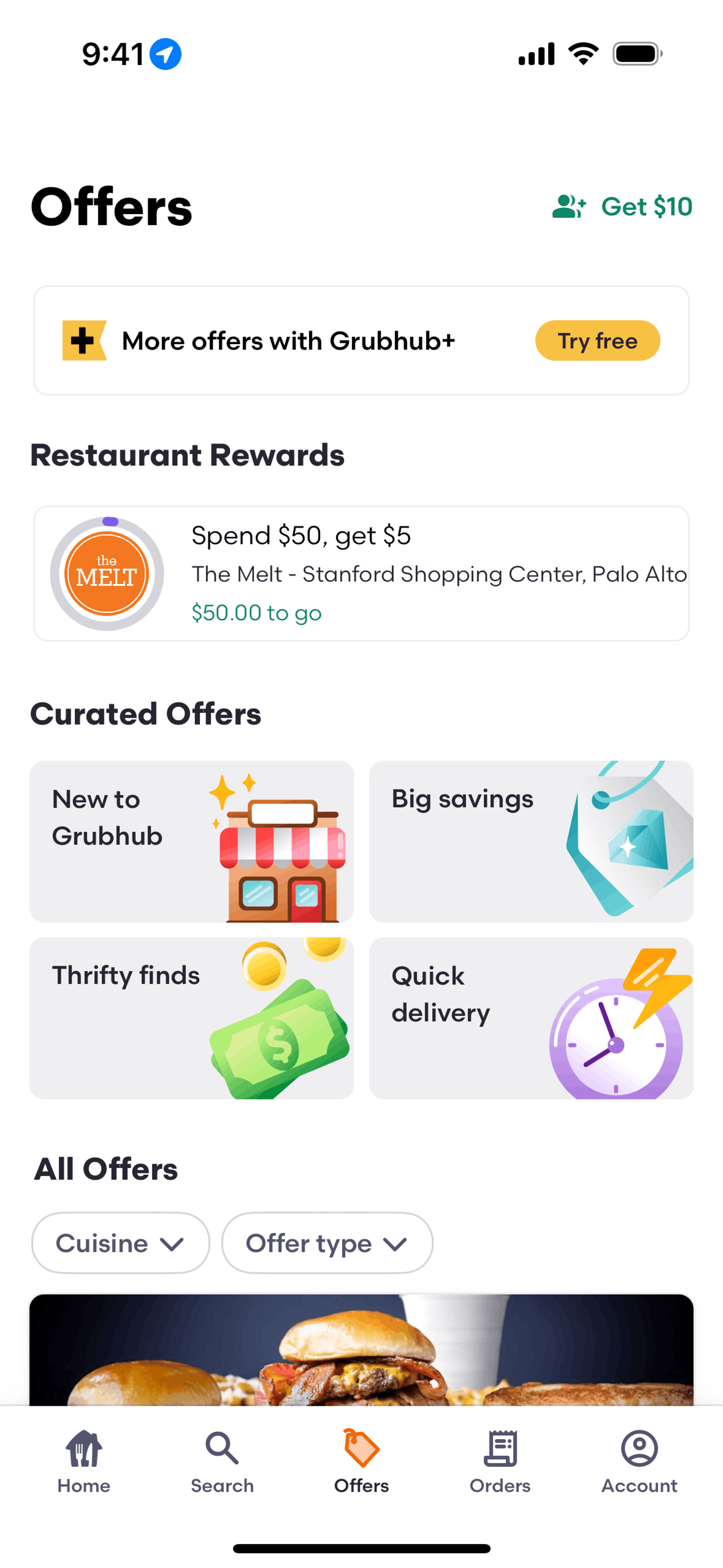 Grubhub iOS Food & Drink interface screenshot 21