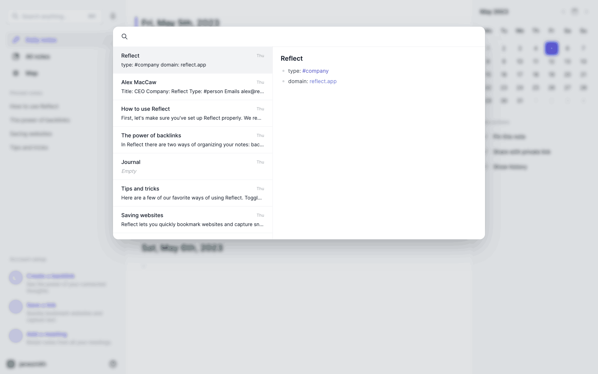 Reflect Web AI interface screenshot 15