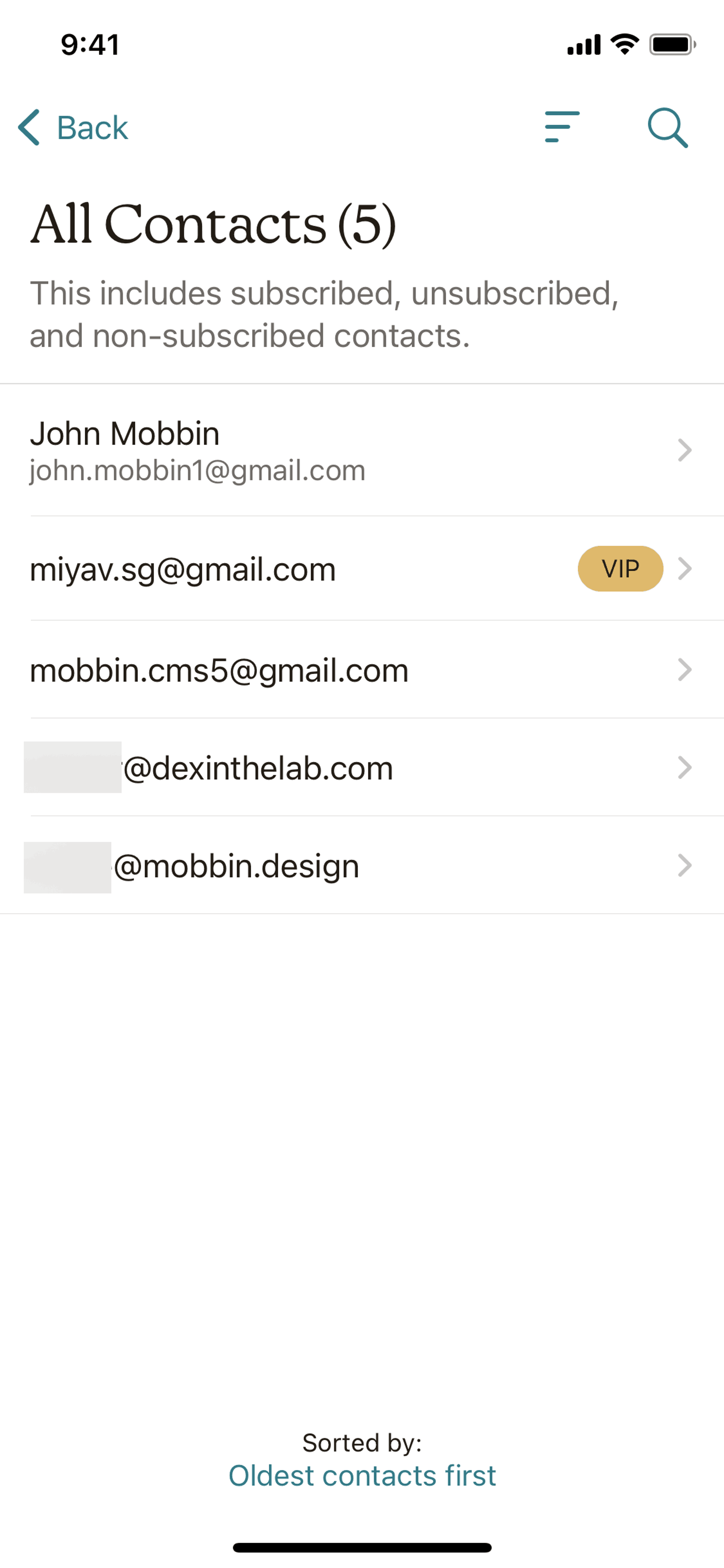 Mailchimp iOS Business interface screenshot 13