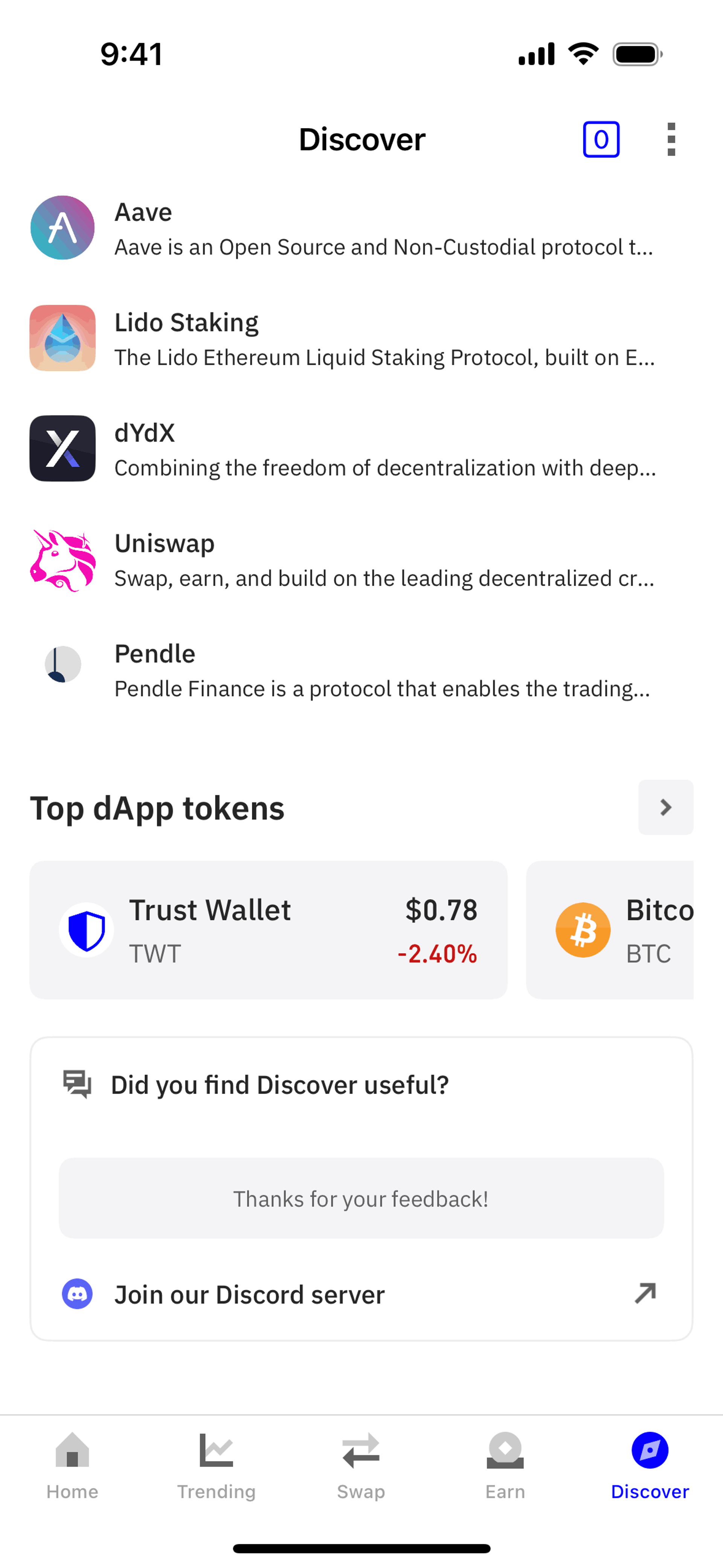 Trust Wallet iOS Crypto & Web3 interface screenshot 12