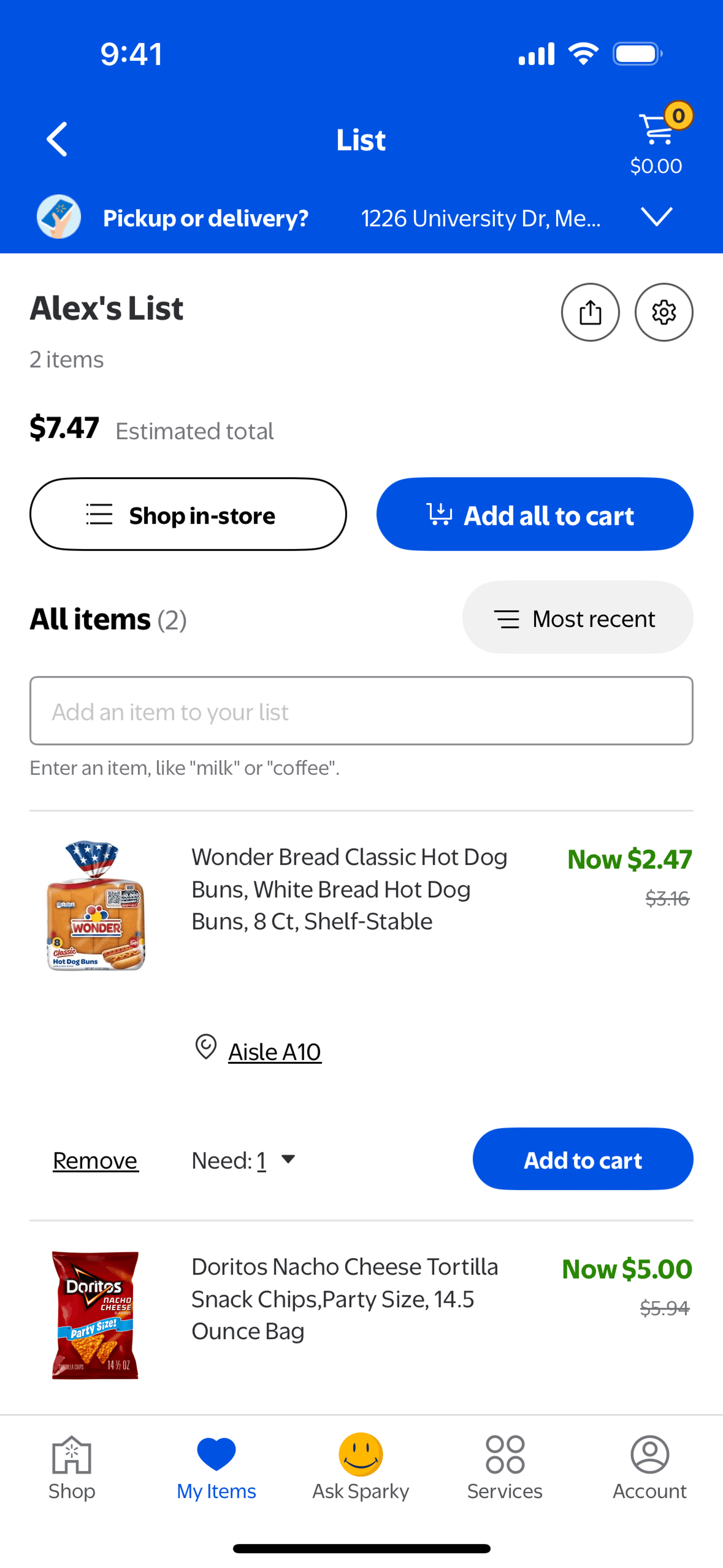 Walmart iOS Shopping interface screenshot 22