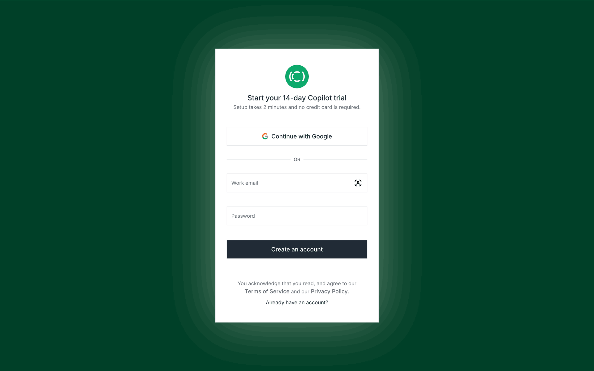 Copilot Web Business interface screenshot 5