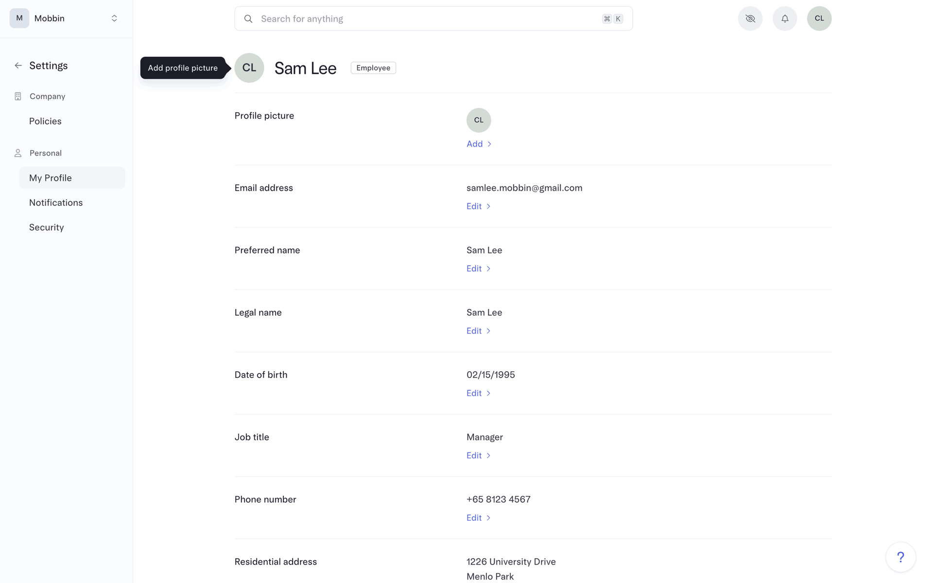 Mercury Web Finance interface screenshot 23