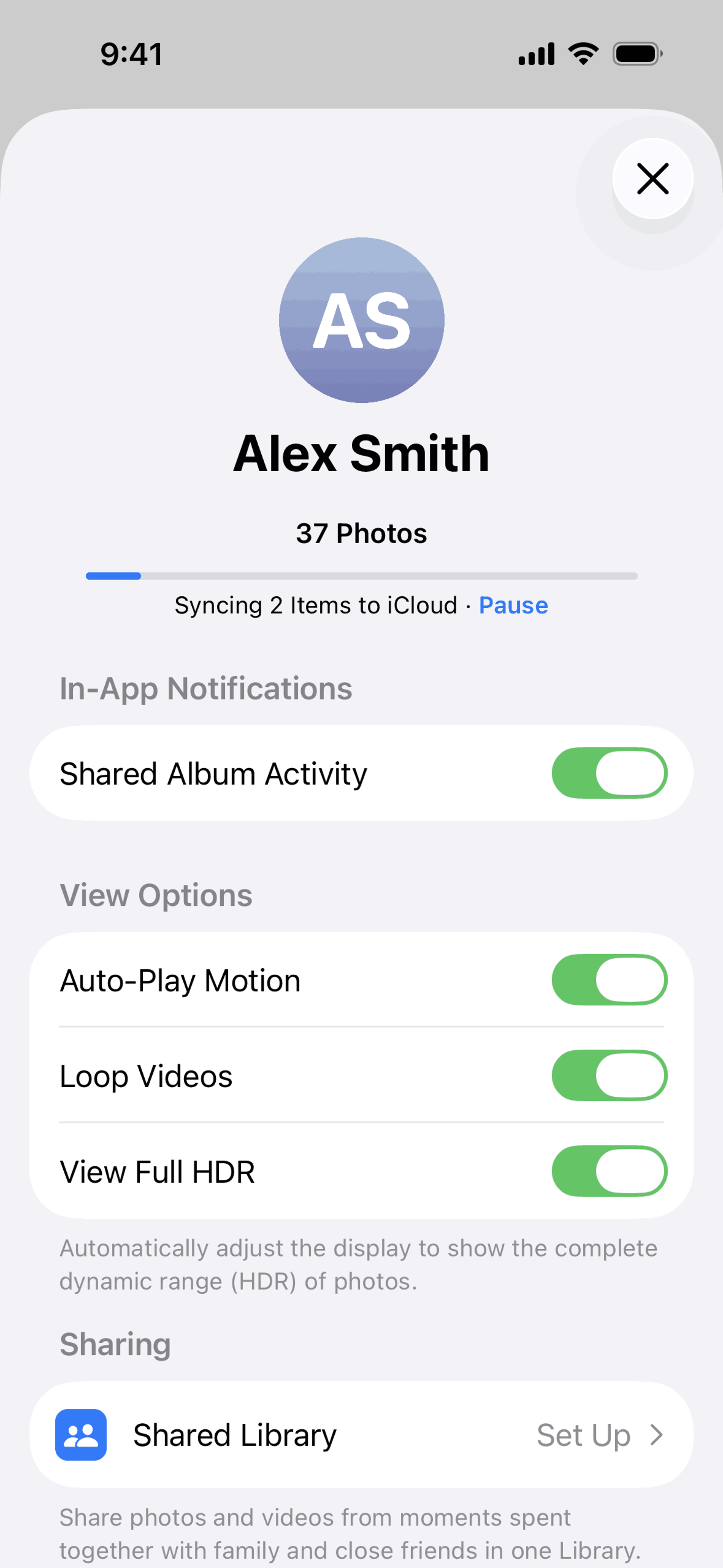 Apple Photos iOS Photo & Video interface screenshot 16