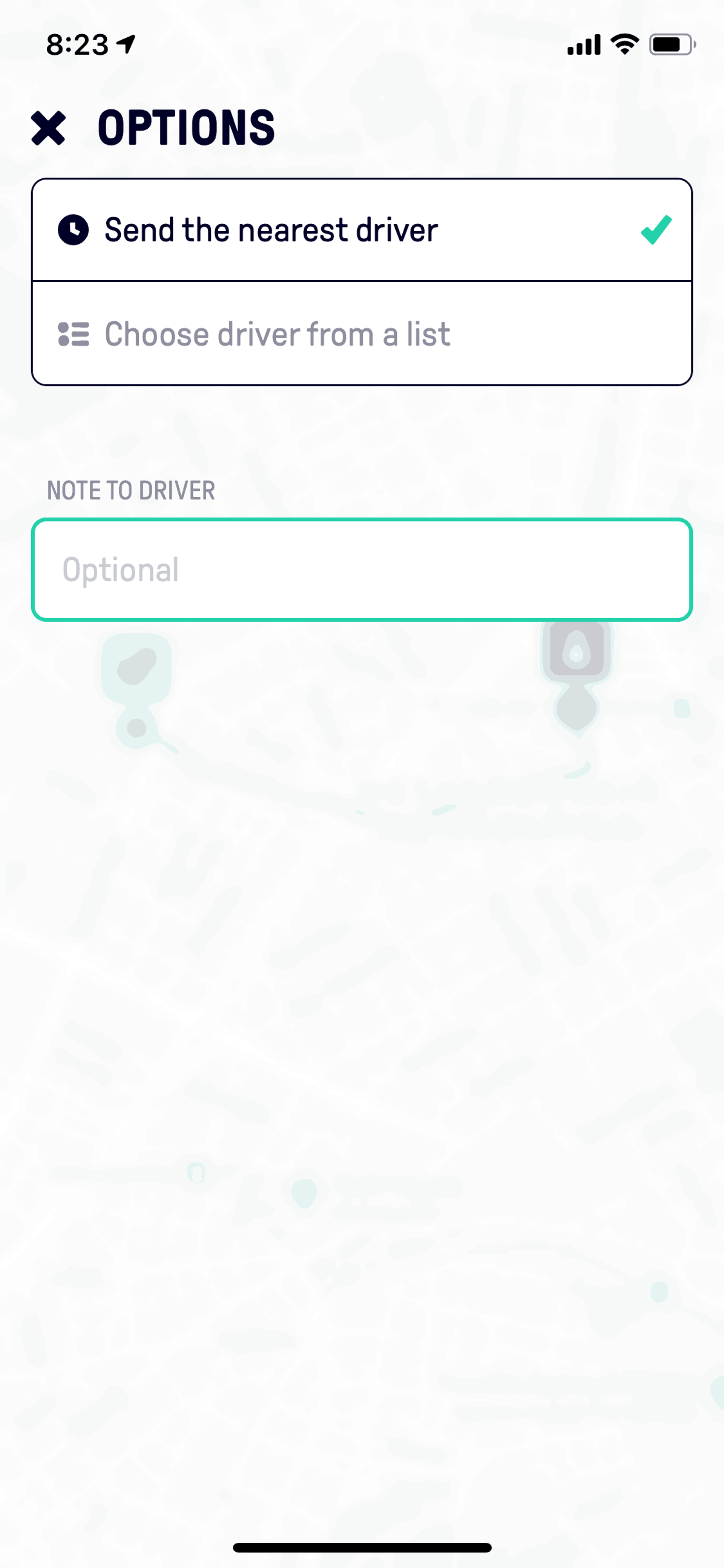 Beat Passenger iOS Maps & Navigation interface screenshot 22