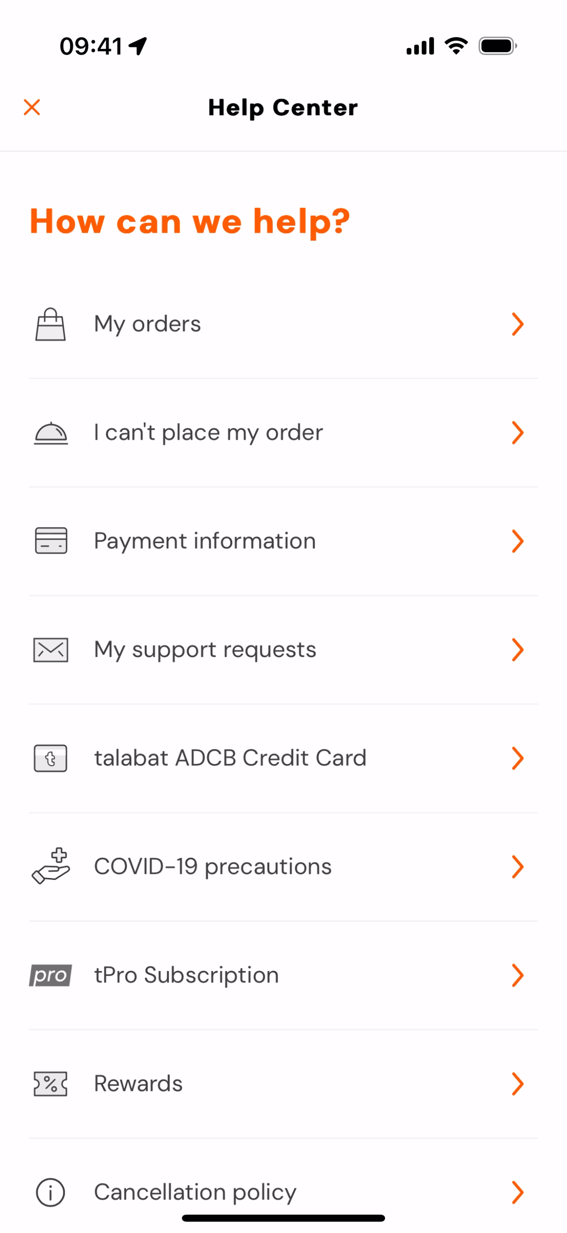 talabat iOS Food & Drink interface screenshot 10