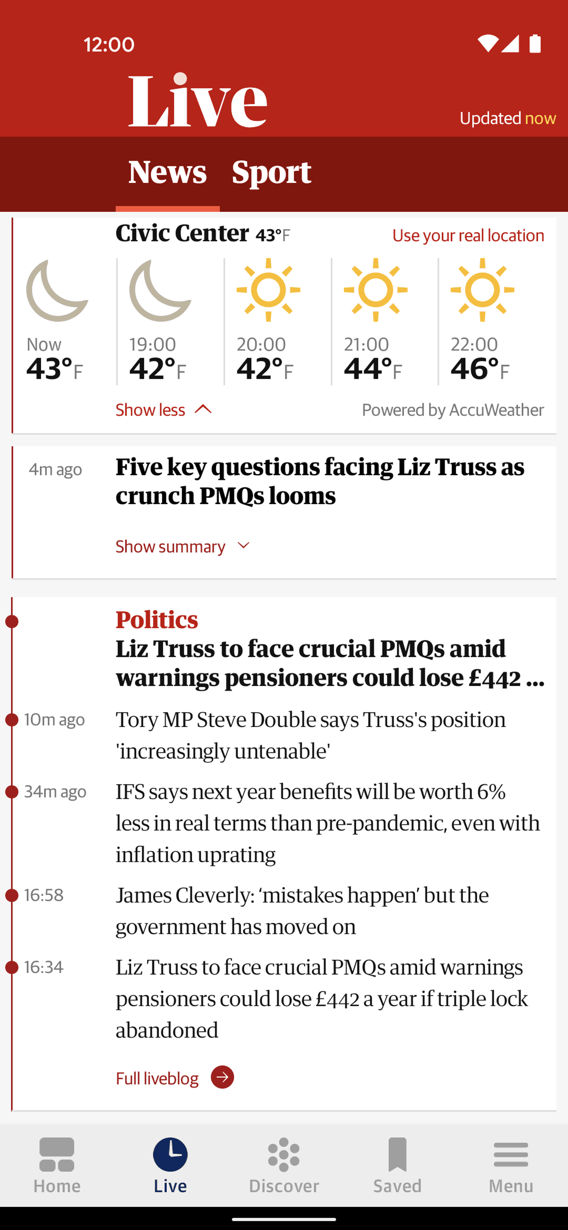 The Guardian Android News interface screenshot 5
