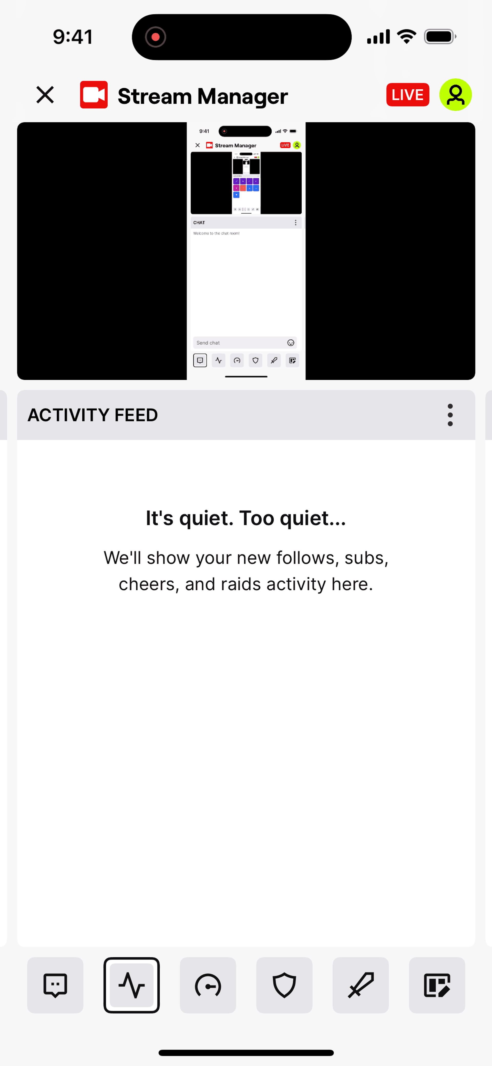 Twitch iOS Photo & Video interface screenshot 5