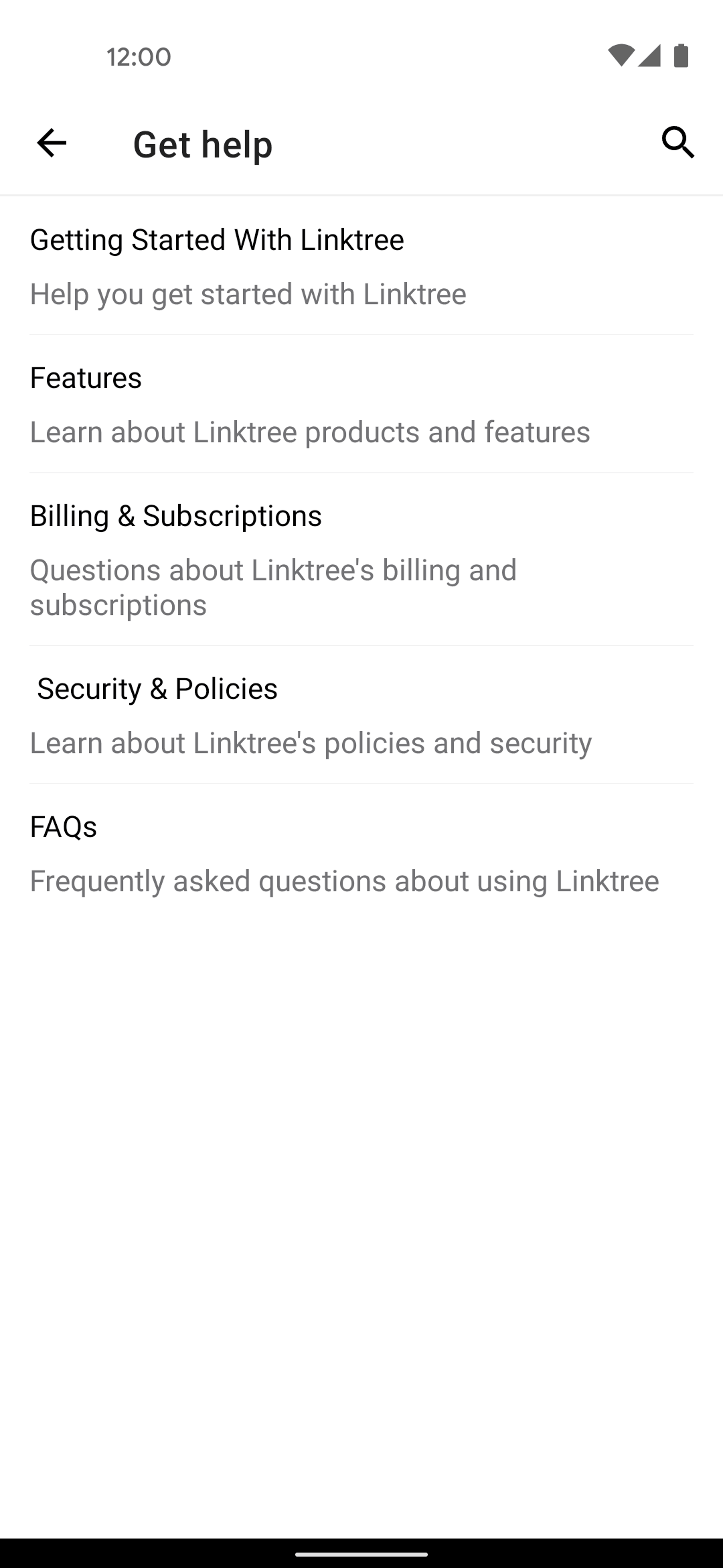 Linktree Android Social Networking interface screenshot 19