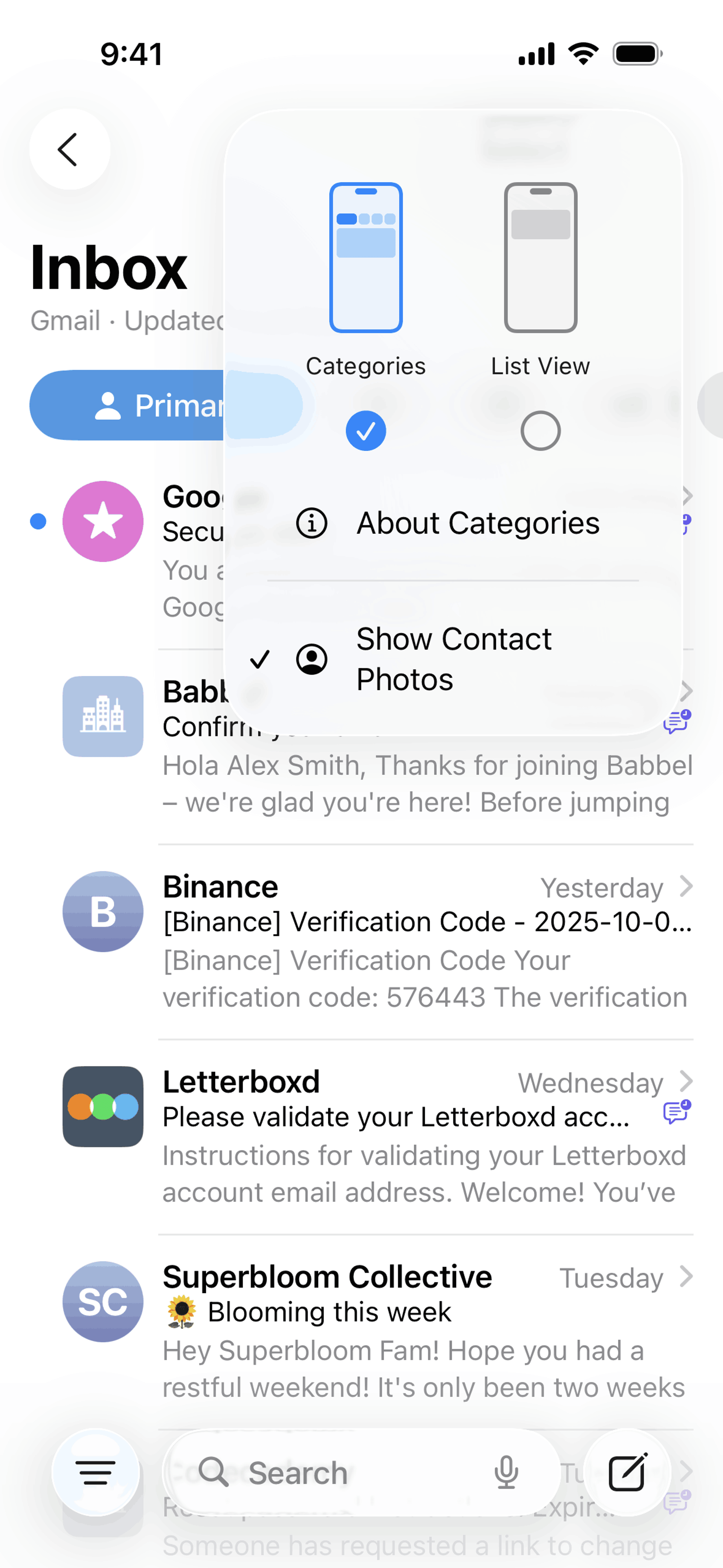 Apple Mail iOS Productivity interface screenshot 9