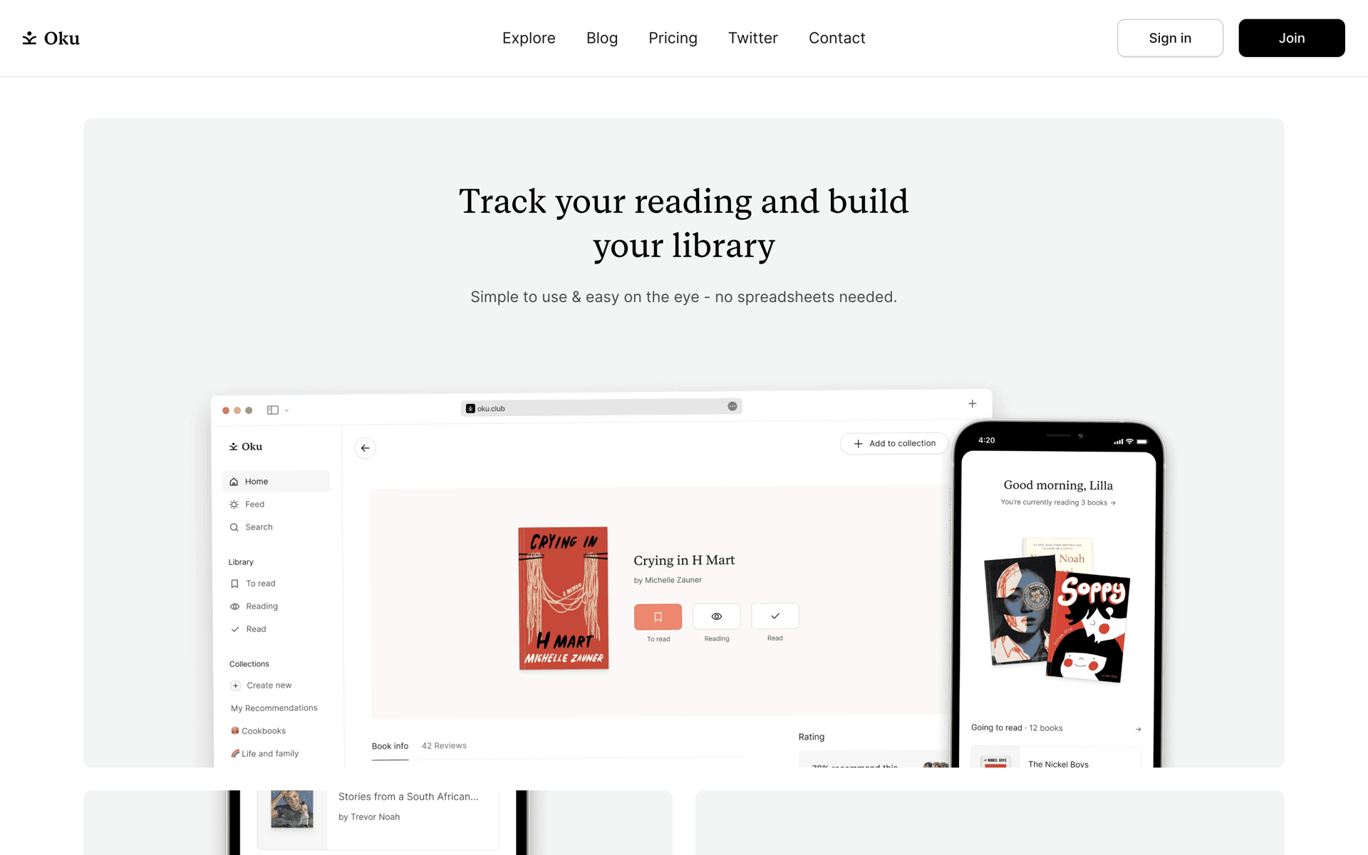 Oku Web Lifestyle interface screenshot 15
