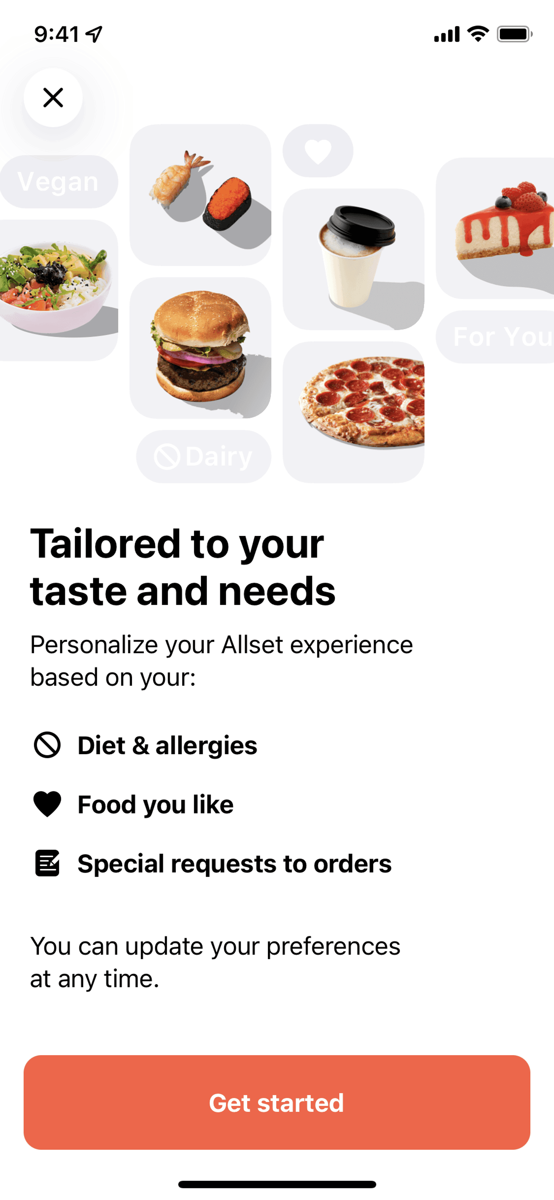 Allset iOS Food & Drink interface screenshot 13