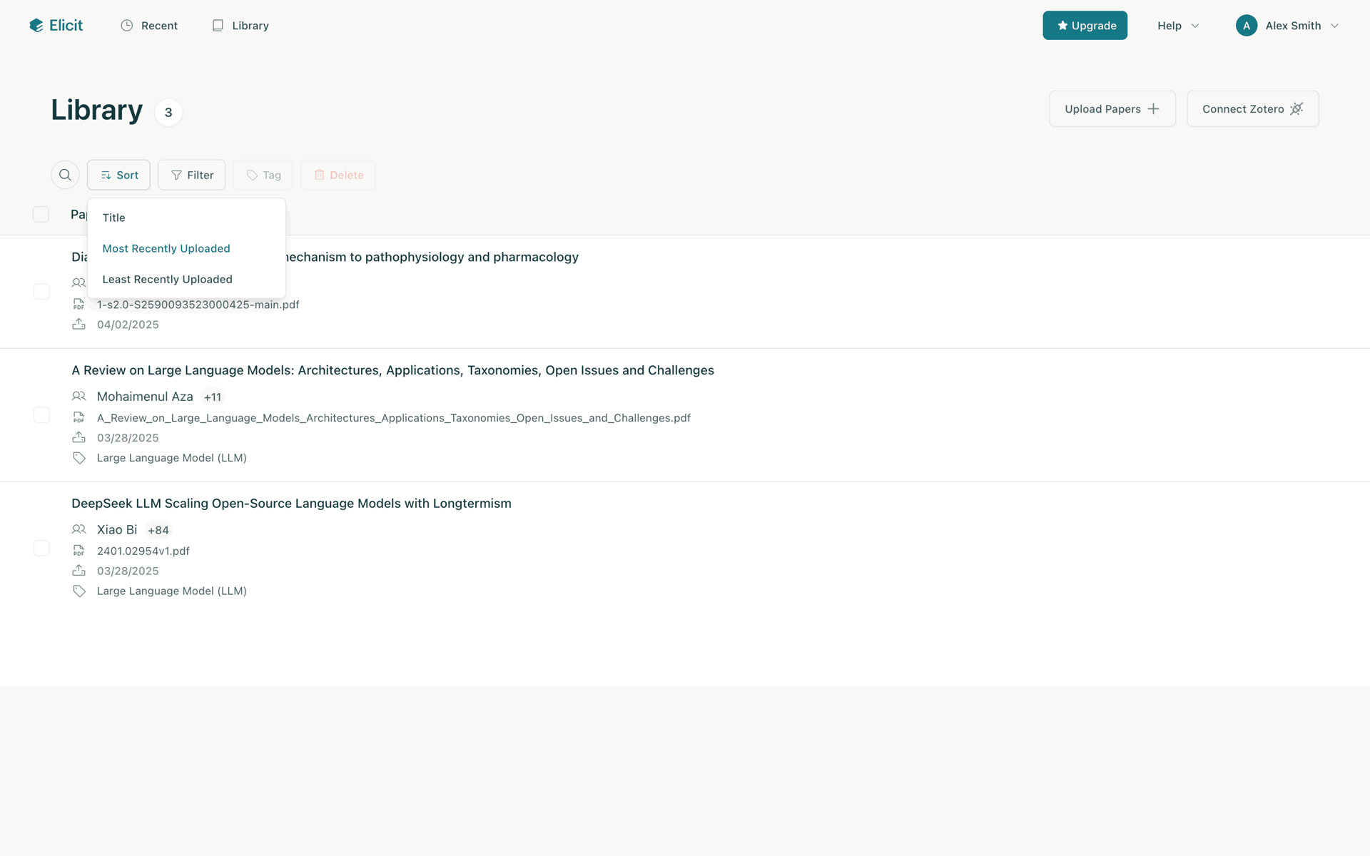 Elicit Web AI interface screenshot 12