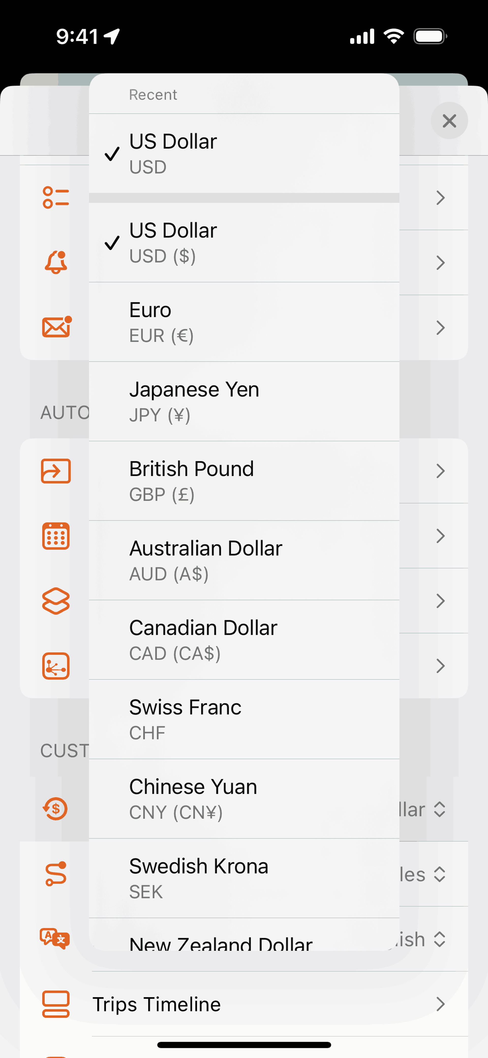Tripsy iOS Travel & Transportation interface screenshot 10