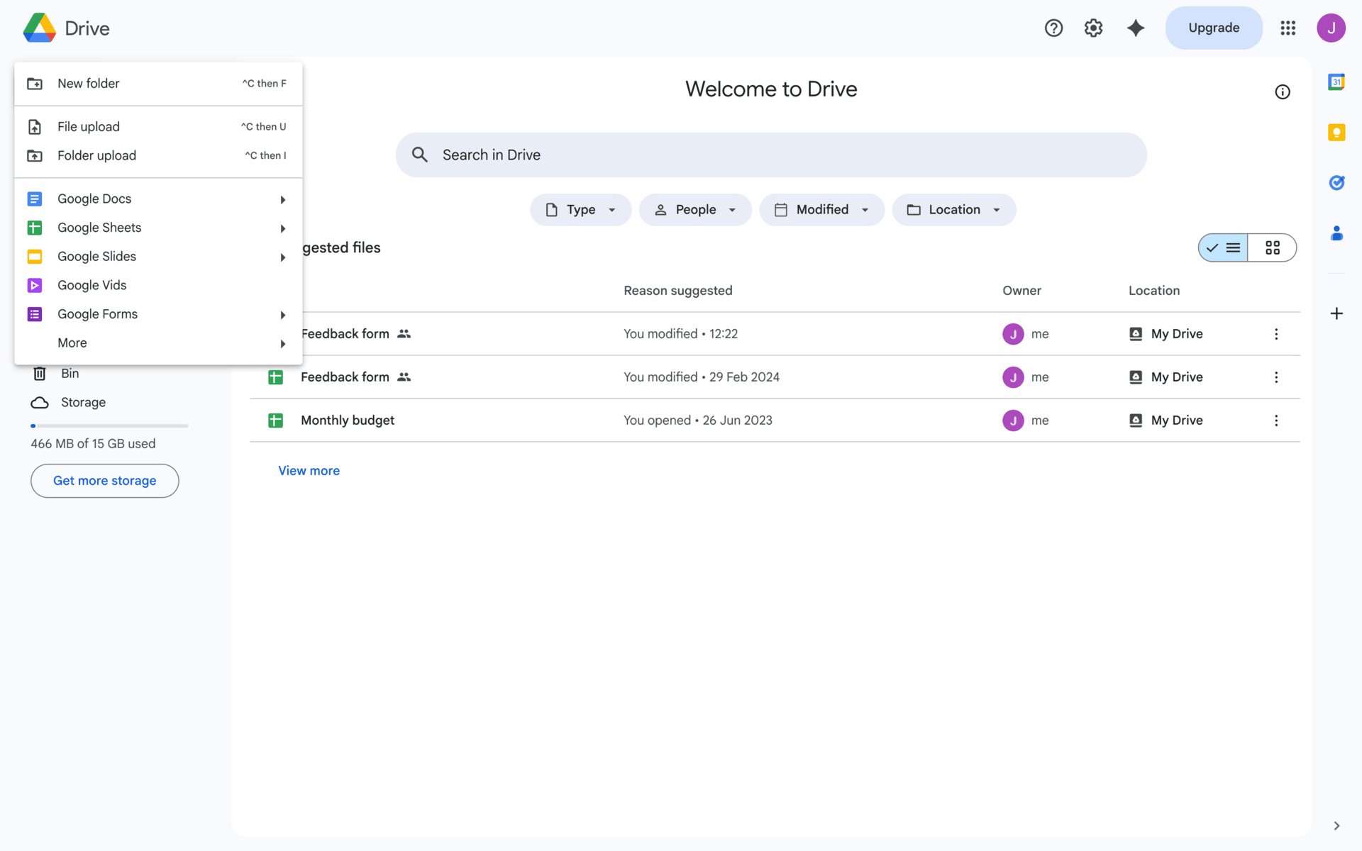Google Drive Web Productivity interface screenshot 8