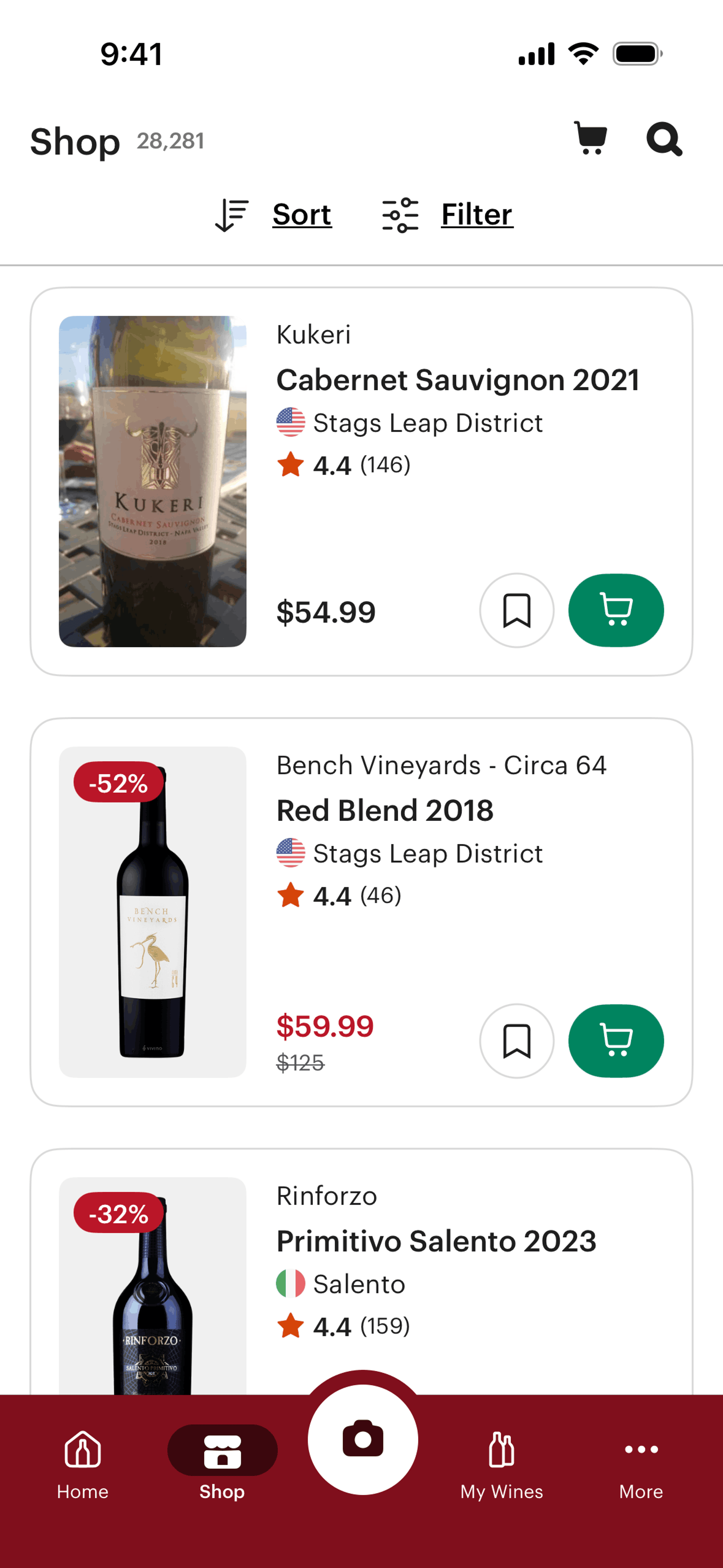 Vivino iOS Shopping interface screenshot 4